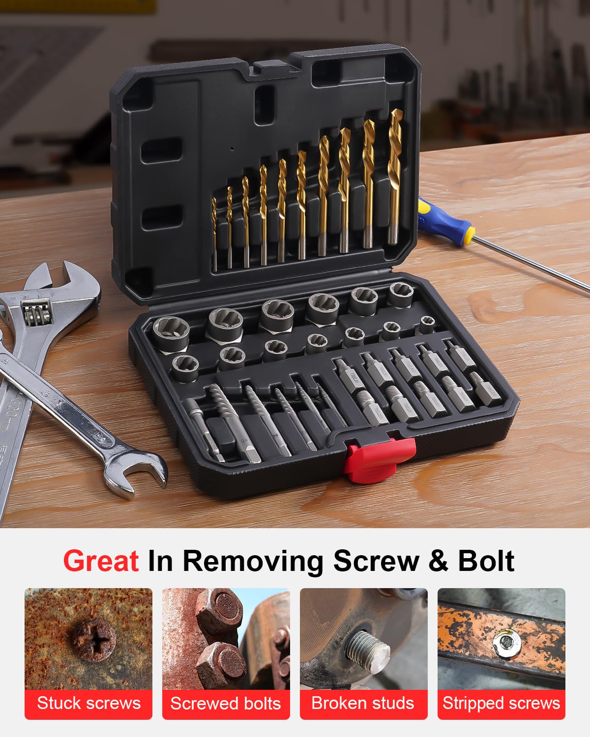 Kolvoii 39 PCS Screw Extractor Set