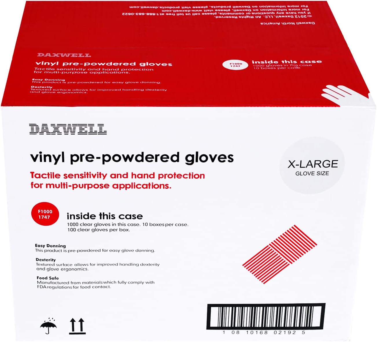 AmazonBasics Daxwell Vinyl Gloves Powdered 1