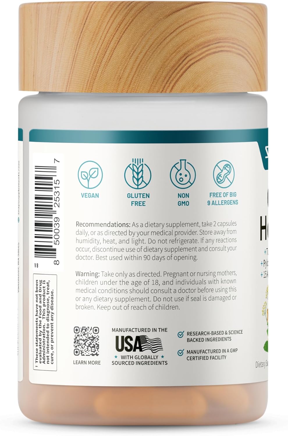 Snap Supplements Gut Health 60 Capsules for Men and Women