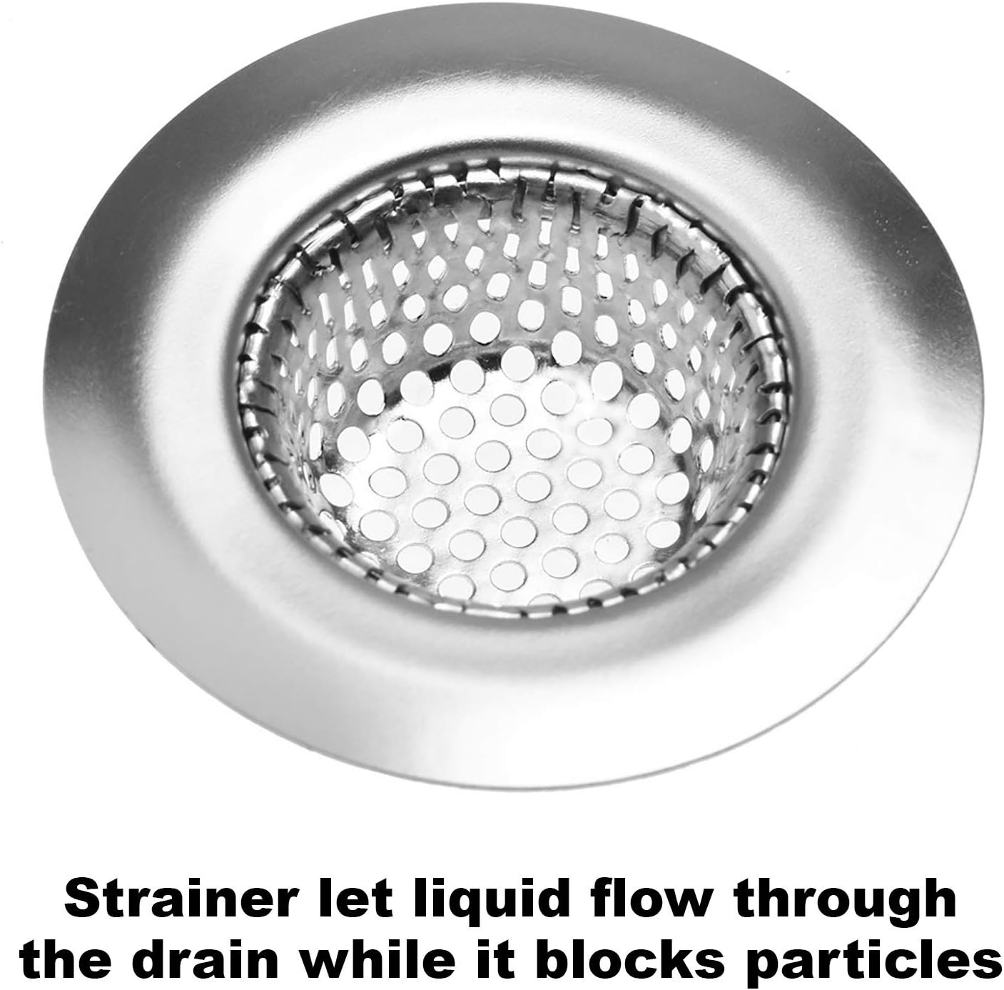 2 Pack Stainless Steel Sink Strainer Hair Catcher