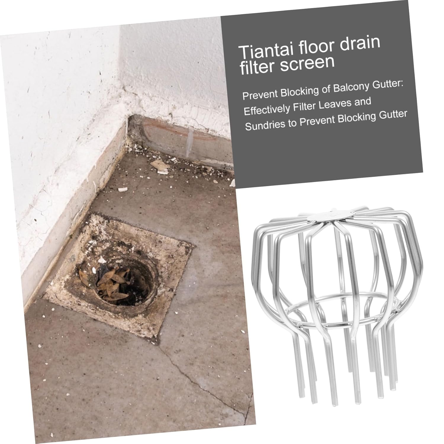 Roof Drainage Net - Stainless Steel Leaf Guard for Gutters