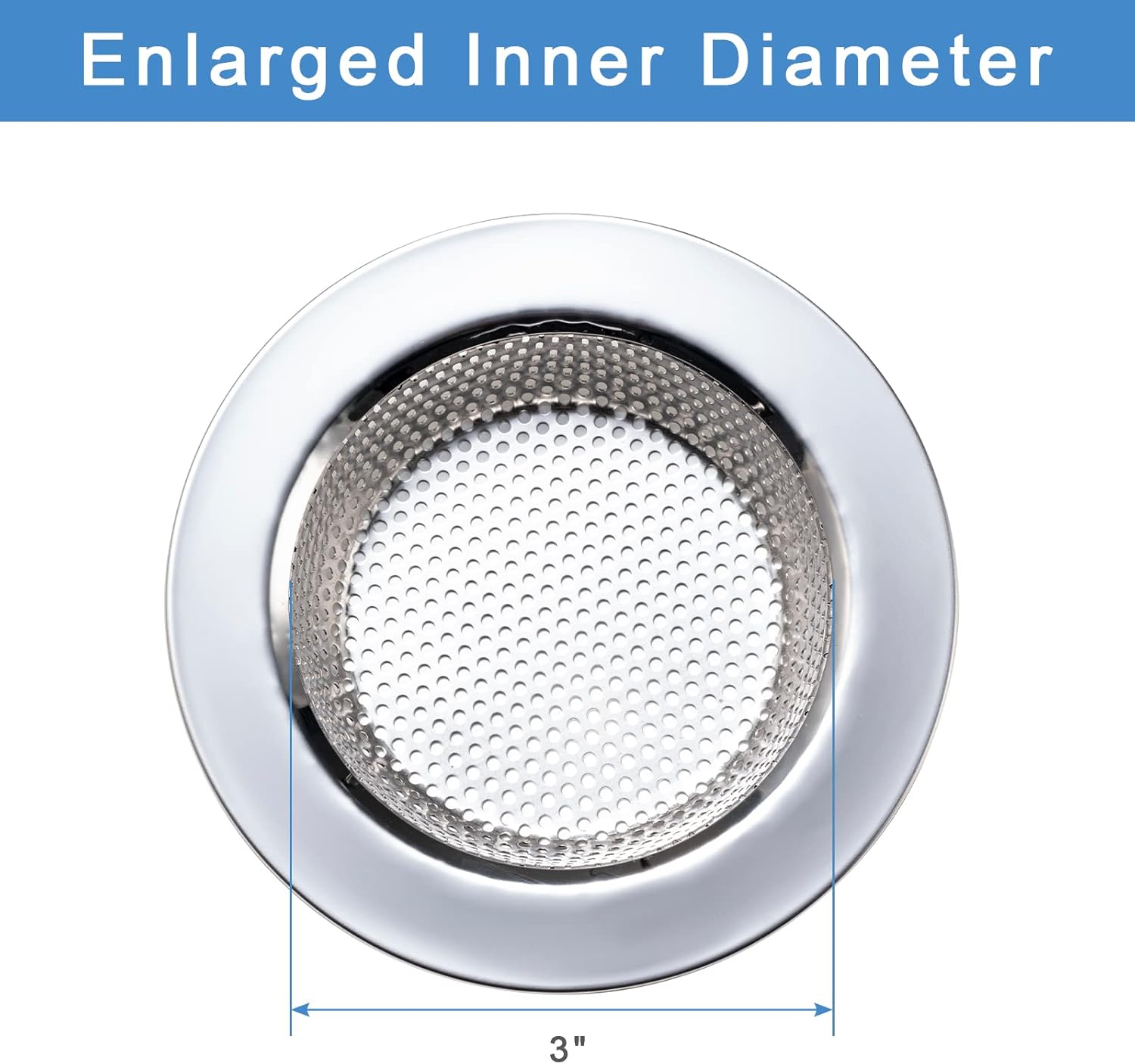 Honmein 2 Pcs Sink Strainer for 45 Inch Drain Basket