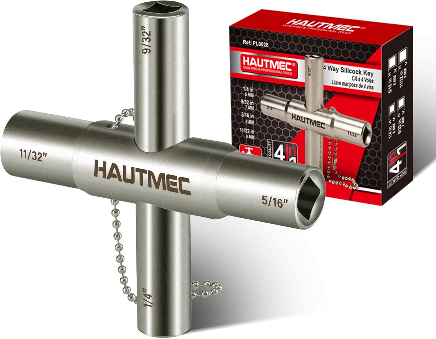 HAUTMEC 4 Way Sillcock Water Key Set