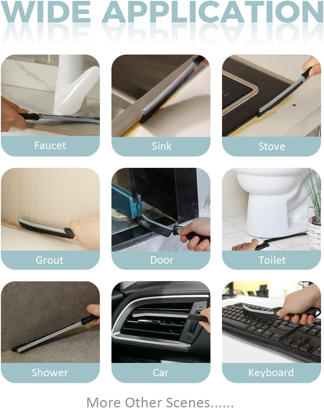SXhyf Hard Bristle Crevice Cleaning Brush