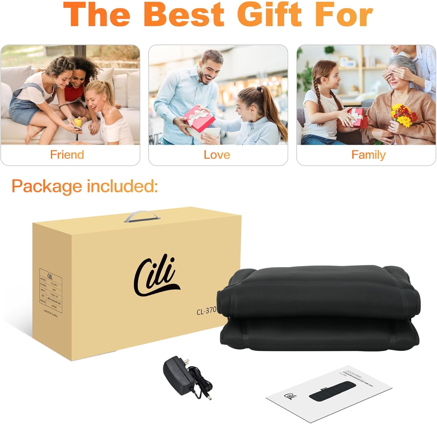 CILI Full Body Massage Mat with Heat and Vibration