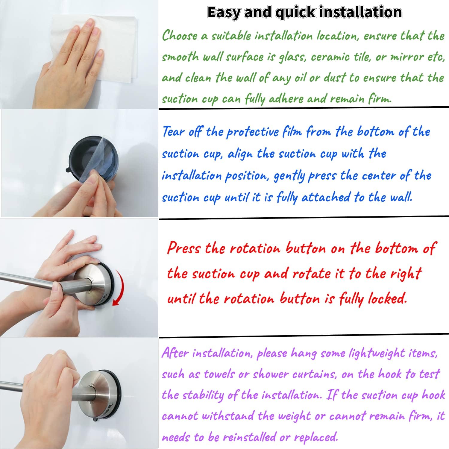 DGYB 17 Inch Suction Cup Towel Bar Brushed Nickel Wall Mount