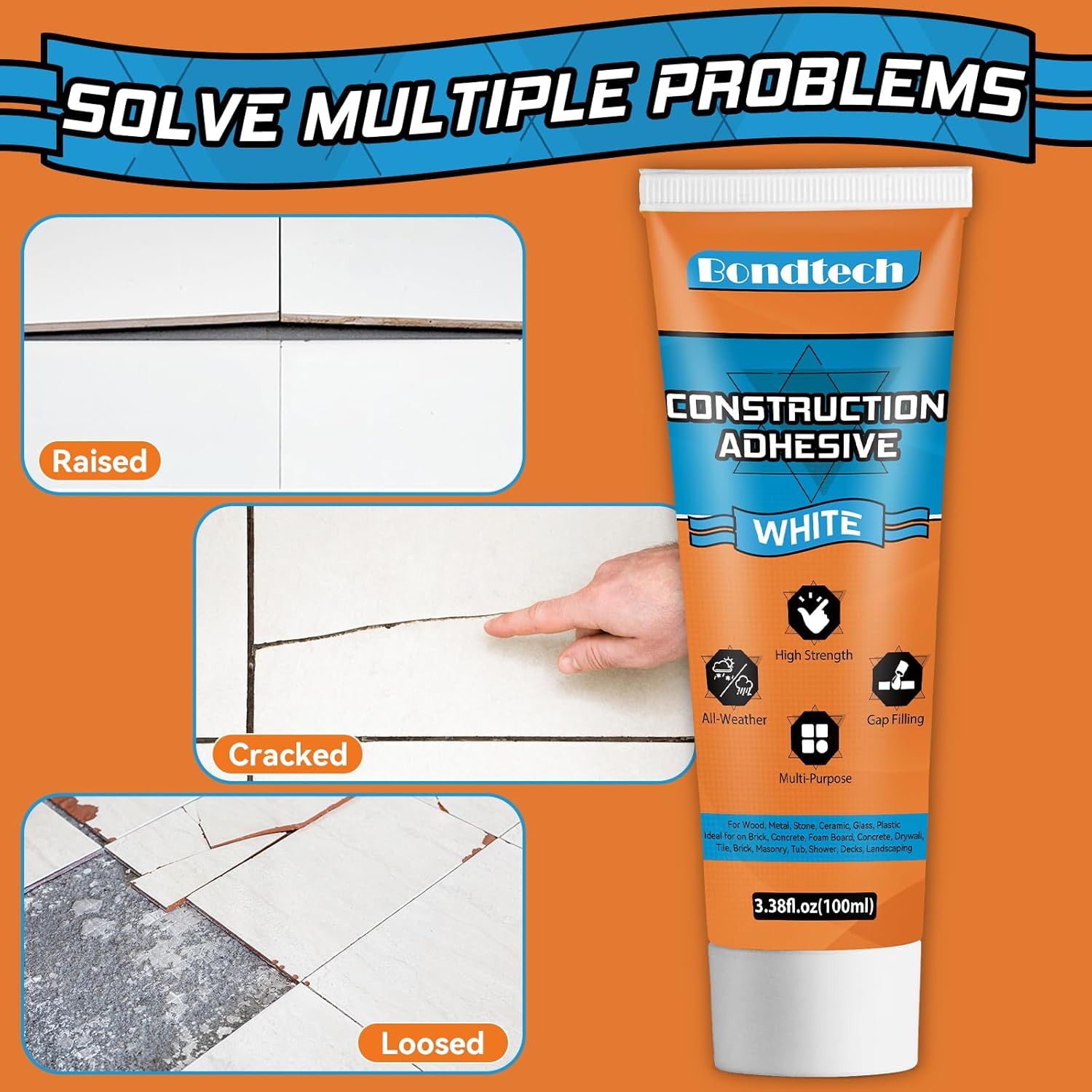 Bondtech Heavy Duty Construction Adhesive 338 Ounce Squeeze Tube