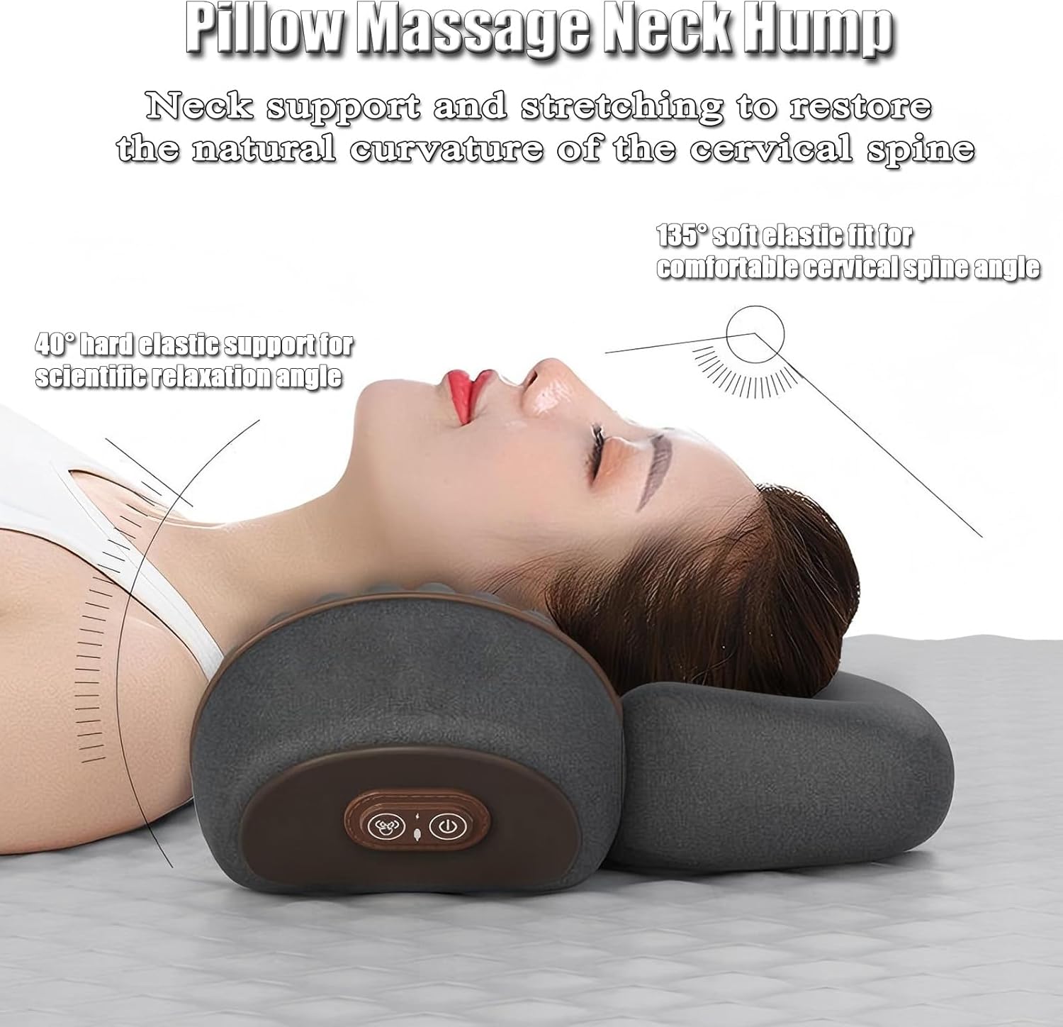Triple Therapy Neck Pillow with Heat and Traction 1