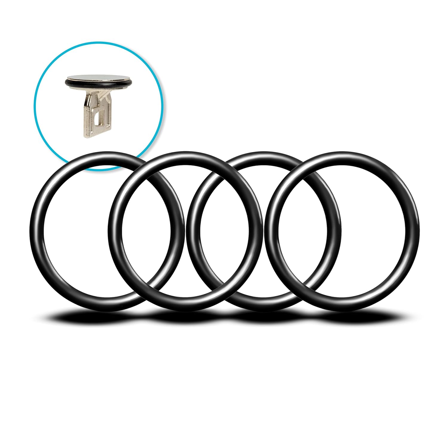 Sink Drain O Ring Replacement 4-Pack for 3 Compartment Sinks