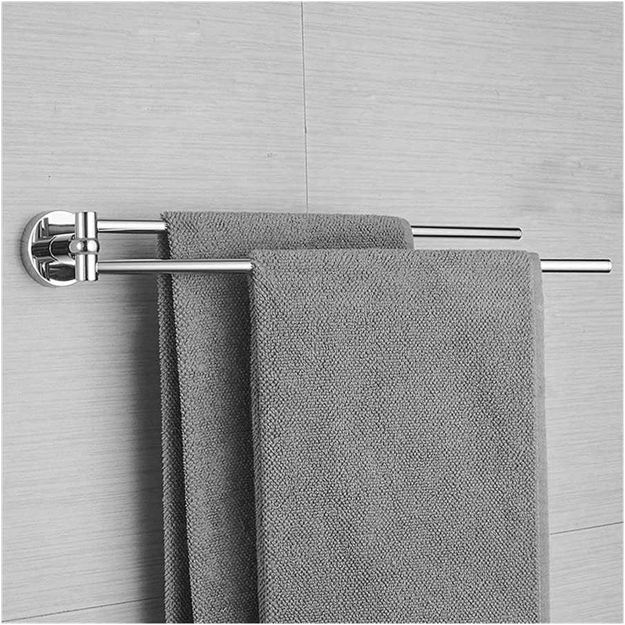 ANNBKA Rotating Towel Bar with Double Ring Holder