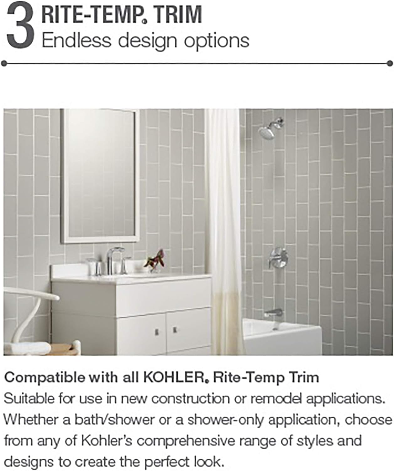 KOHLER 8304-K-NA Pressure Balancing Shower Valve Kit