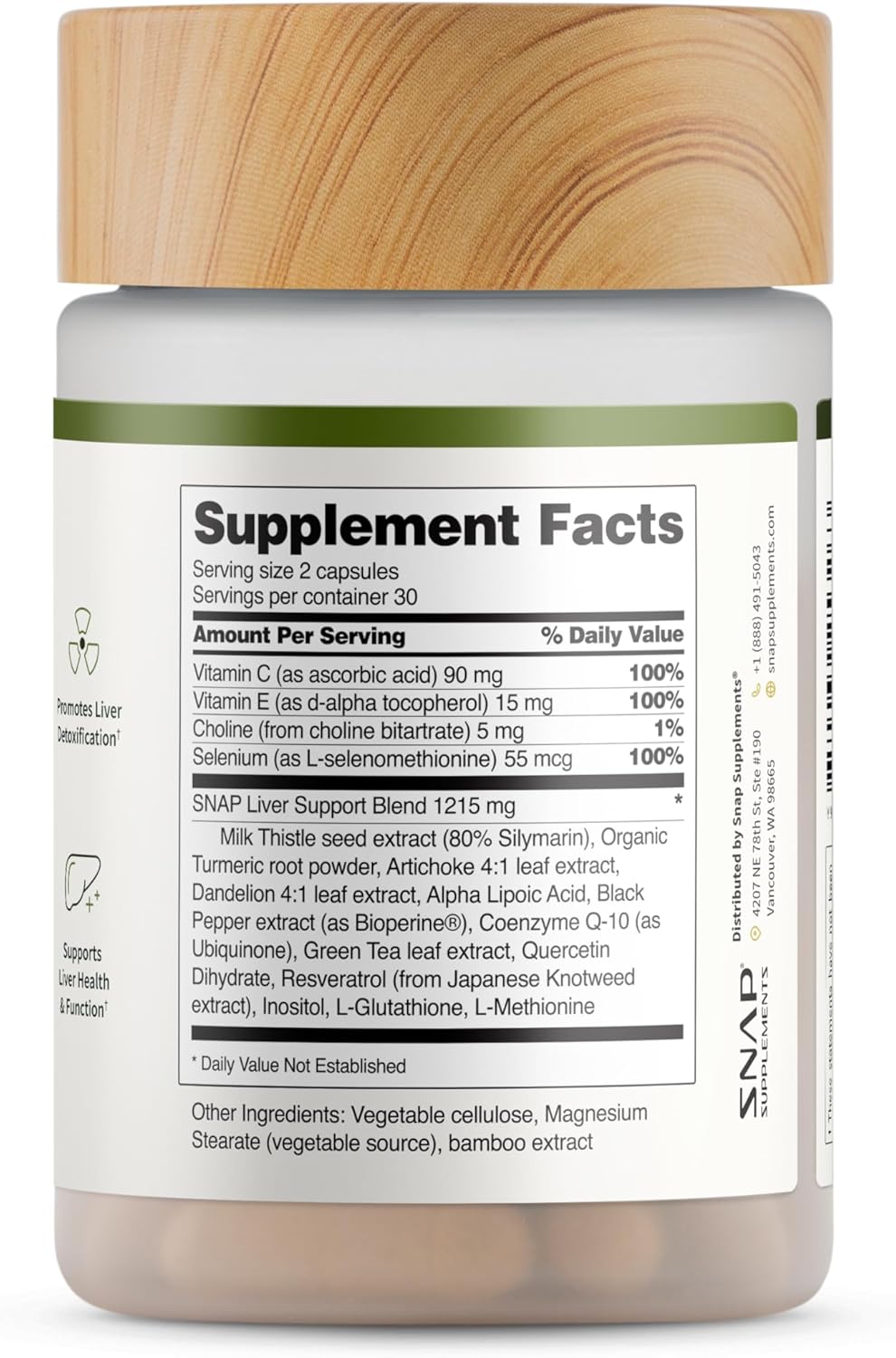Snap Supplements Liver Detox Support 60 Capsules