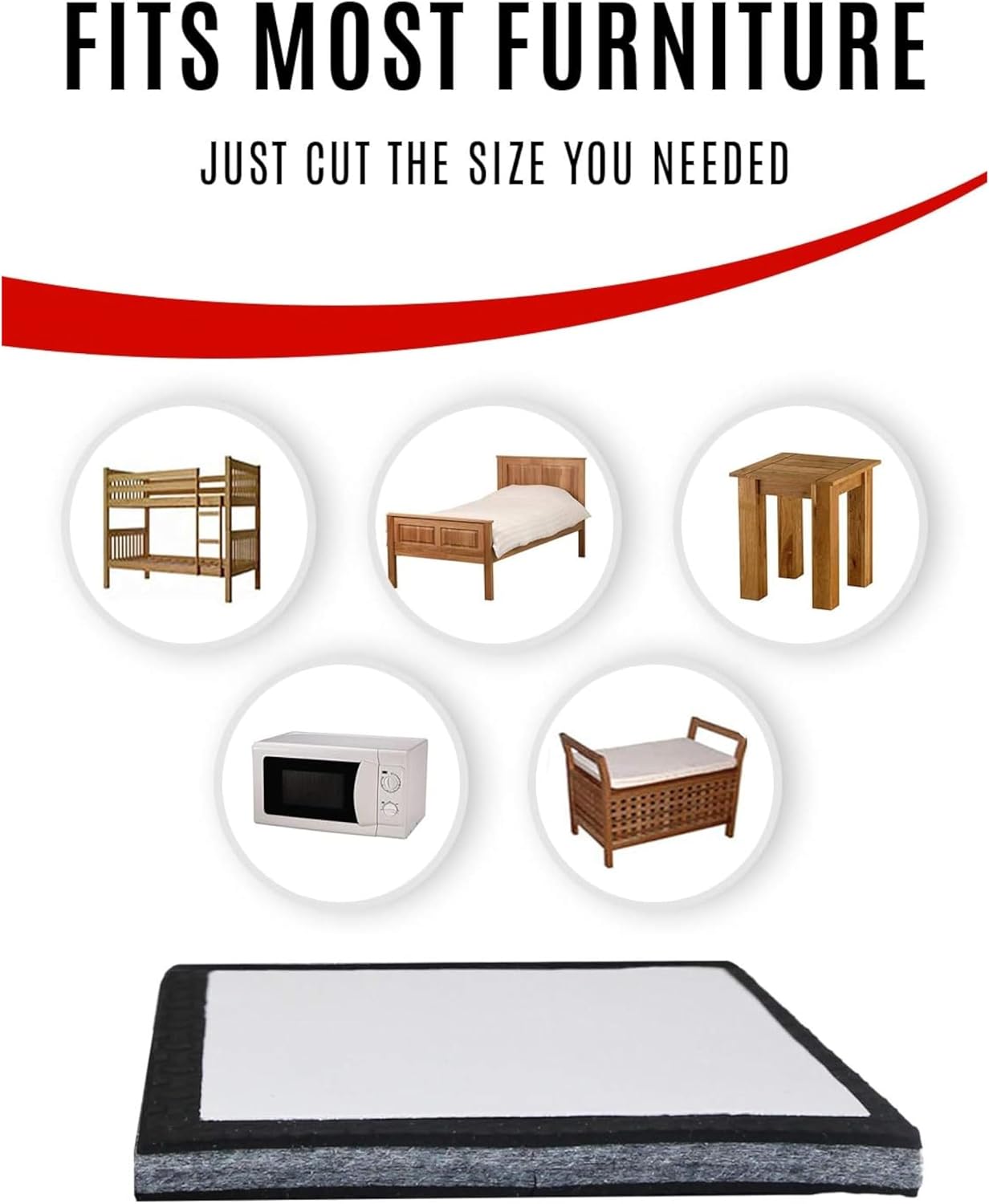 SlipToGrip Non-Slip Furniture Pads 4x4 Multi-Pack 8 Pads