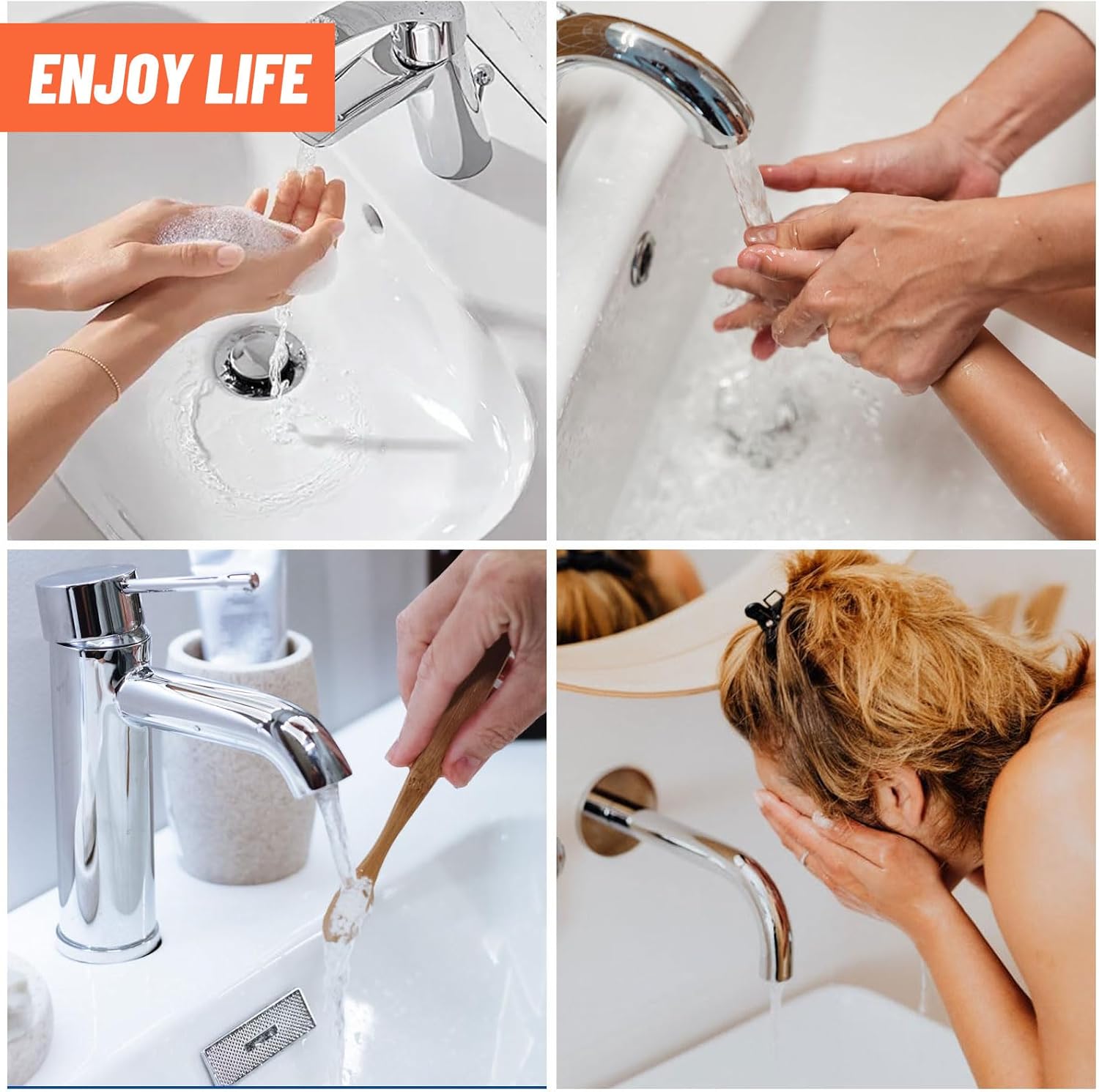 2PC Bathroom Sink Stopper Hair Catcher with Pop Up Mechanism