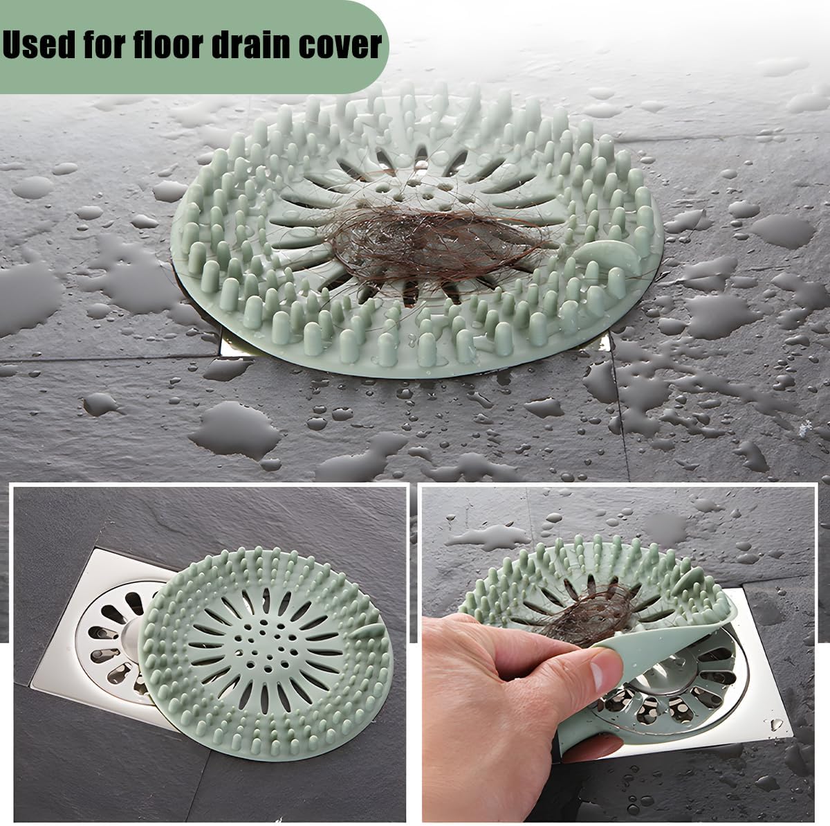 AUKEPO 5PCS Silicone Drain Hair Catcher for Bathtub and Kitchen
