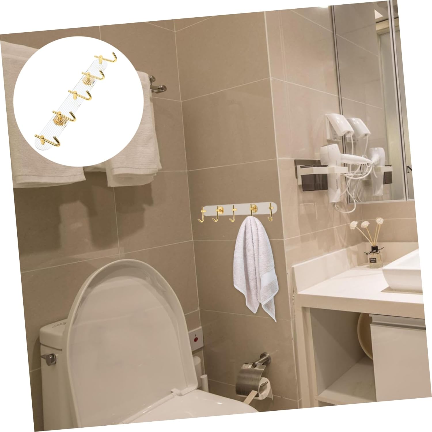 HOLIDYOYO Versatile Design Mop Broom Wall Mount Hook