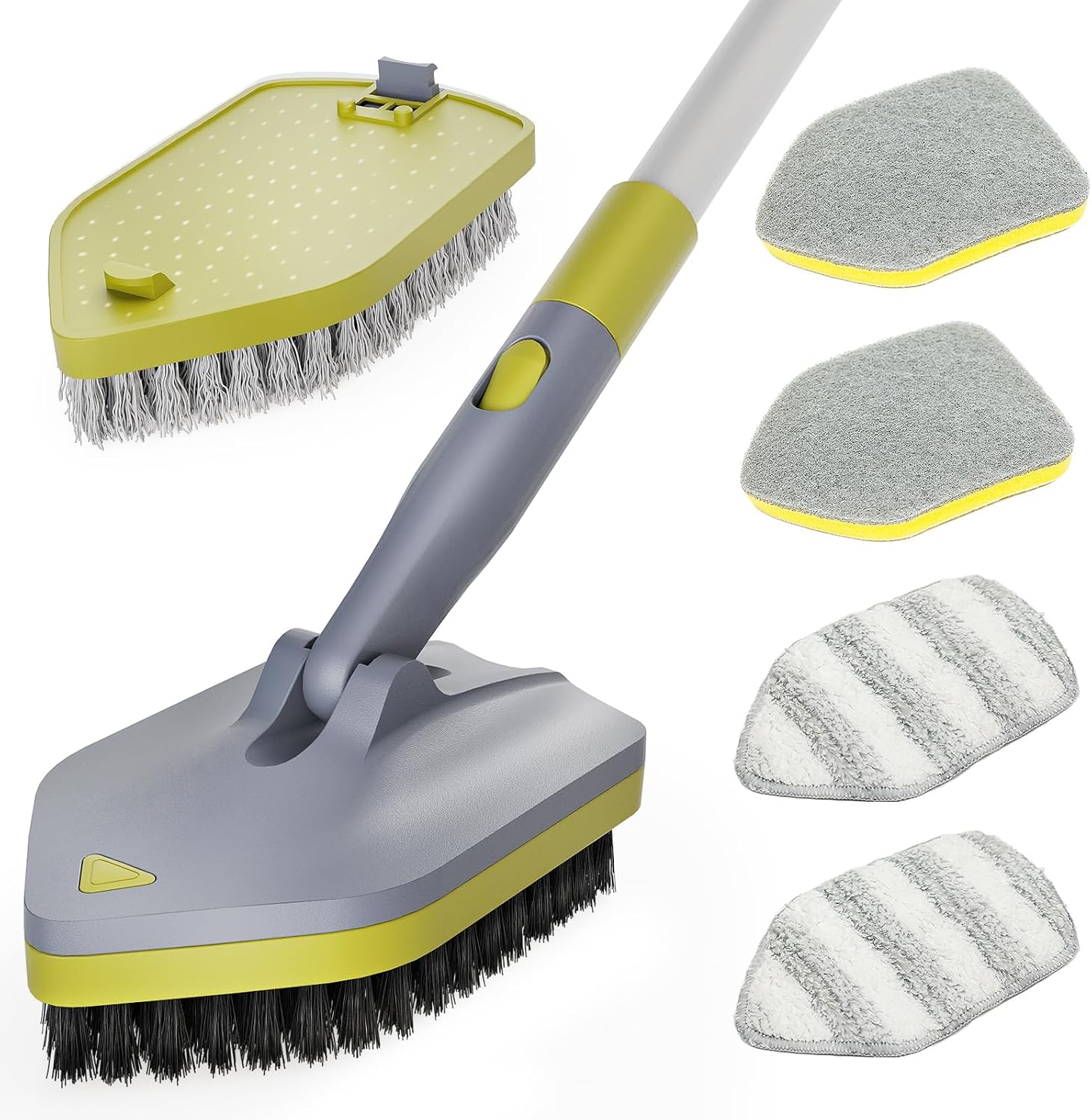 JETSHINE 4-in-1 Tile Tub Scrubber Brush with Extendable Handle 1