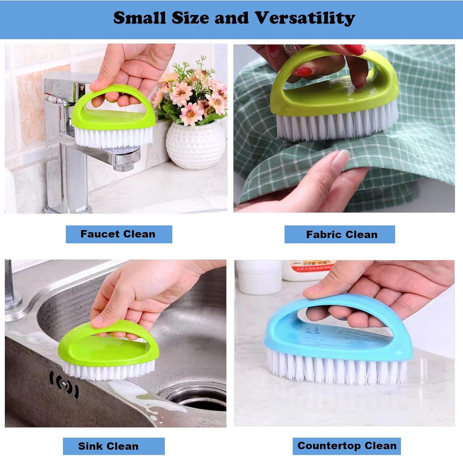 2 Pack Heavy Duty Scrub Brushes for Multi-Purpose Cleaning