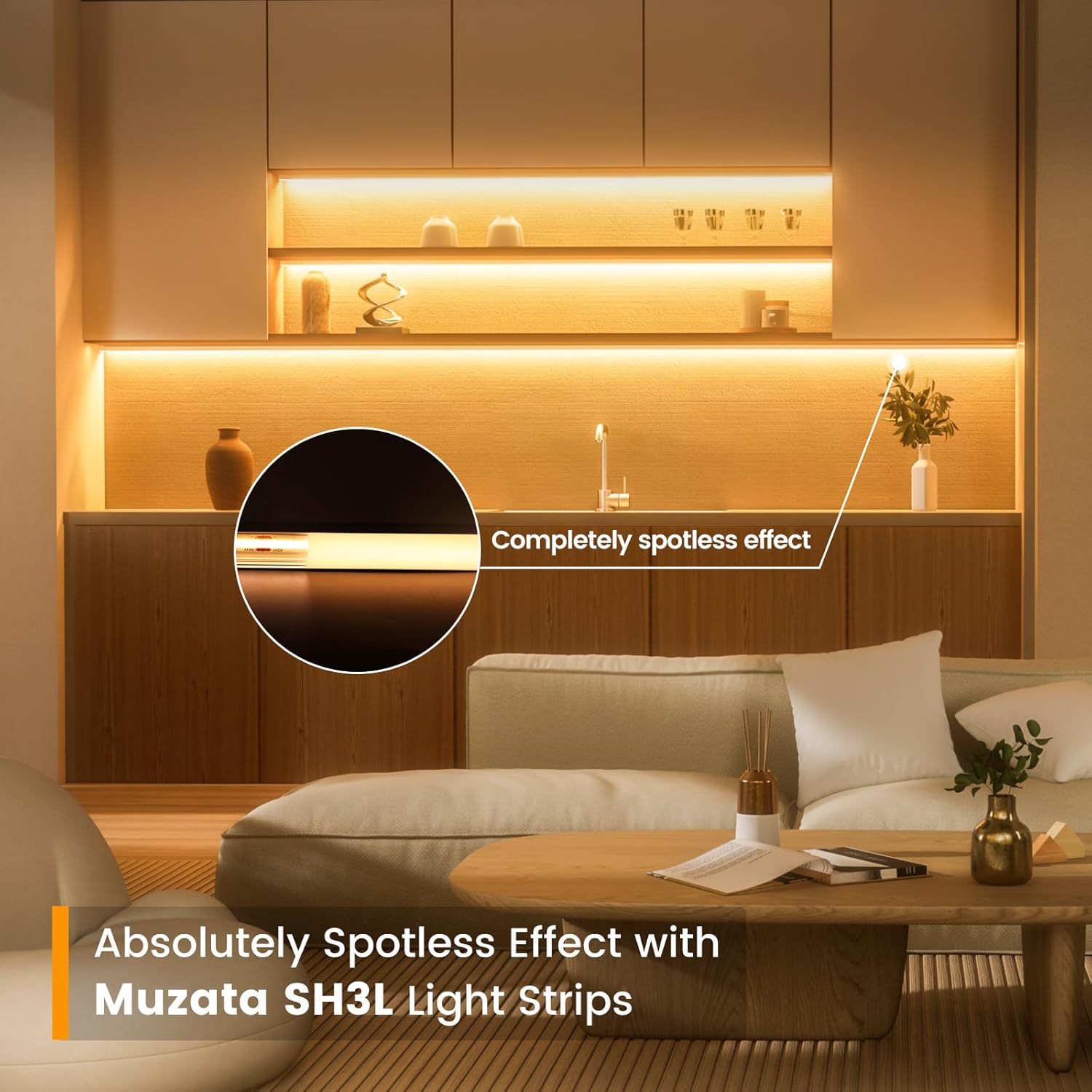 Muzata 6Pack LED Channel U Shape Silver Diffuser with Milky White Cover