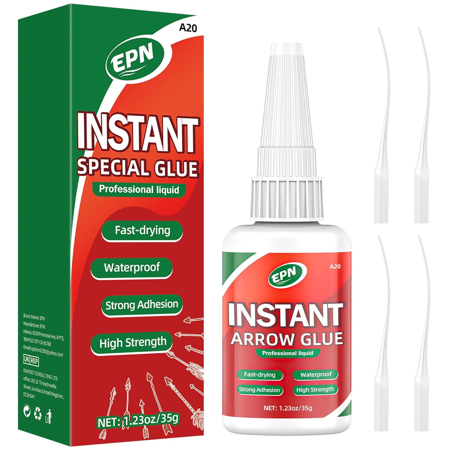 EPN Arrow Fletching Glue 35g Clear Bonding for Arrows