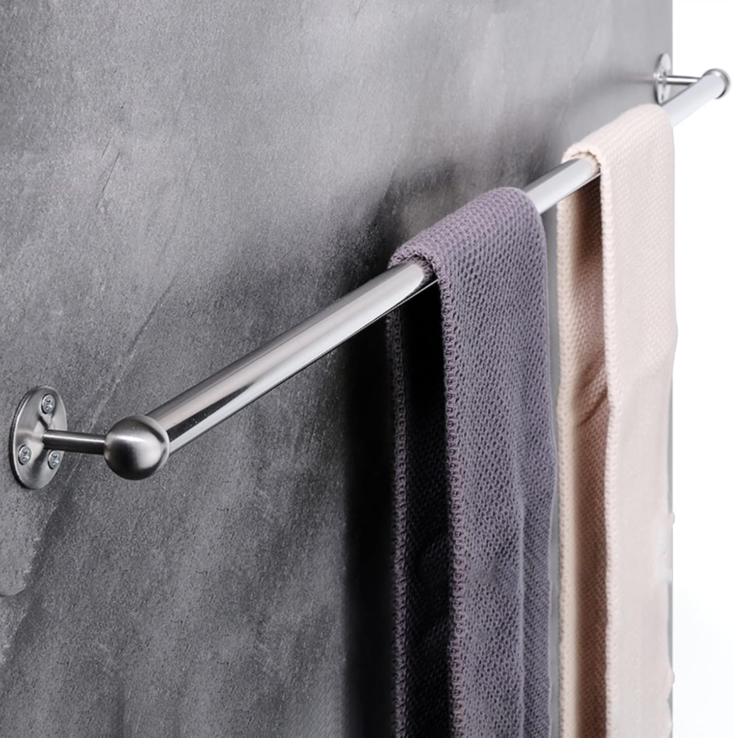 Stainless Steel Towel Bar 90cm 120cm Polished Silver