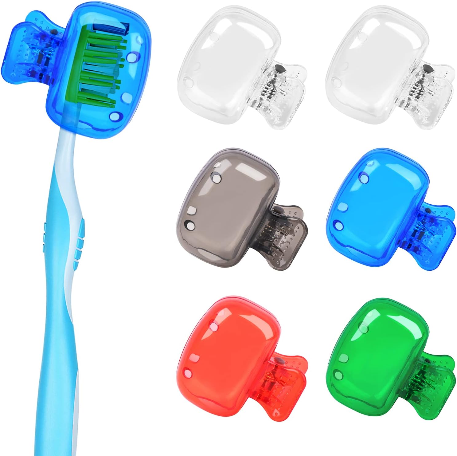 Waenerec 6 Pack Toothbrush Covers Travel Protectors for Kids Adults