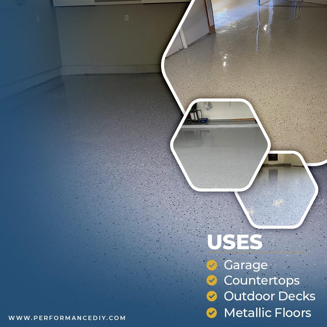 Epoxy Floor Kit - Taupe Base with Beige Flakes - 500 sqft Coverage