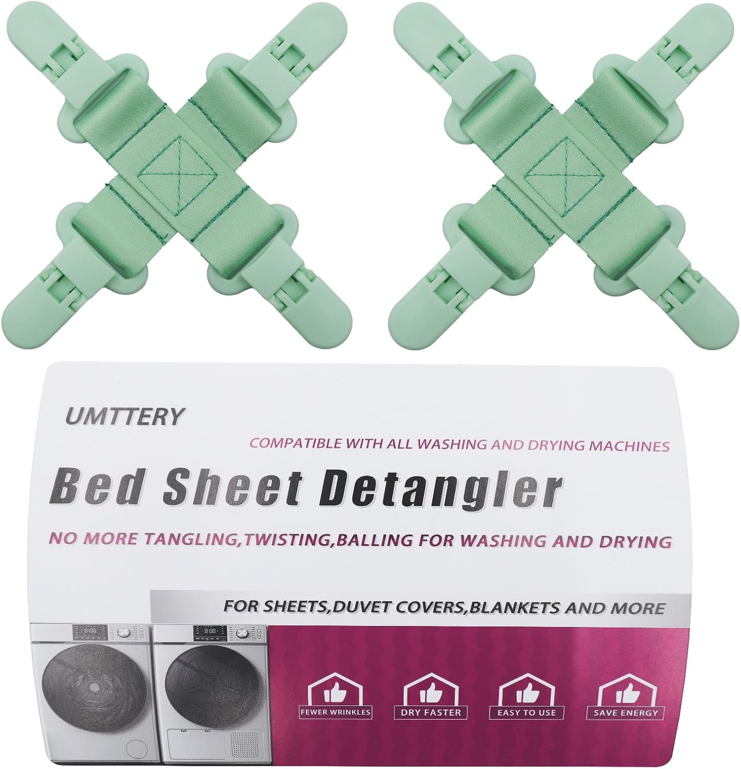 Umttery Bed Sheet Detangler 2 pcs Green 1