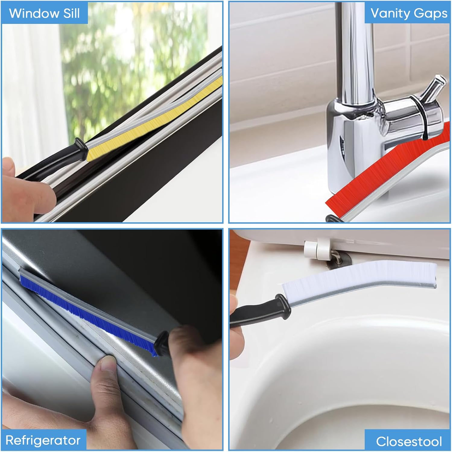 Tedmax 6 Pcs Crevice Cleaning Brush Set