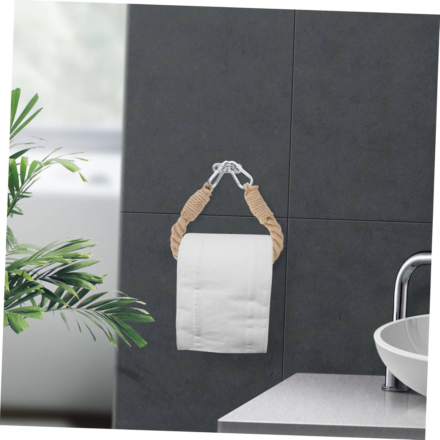 Retro Rope Toilet Paper Holder Boho Wall-Mounted Design