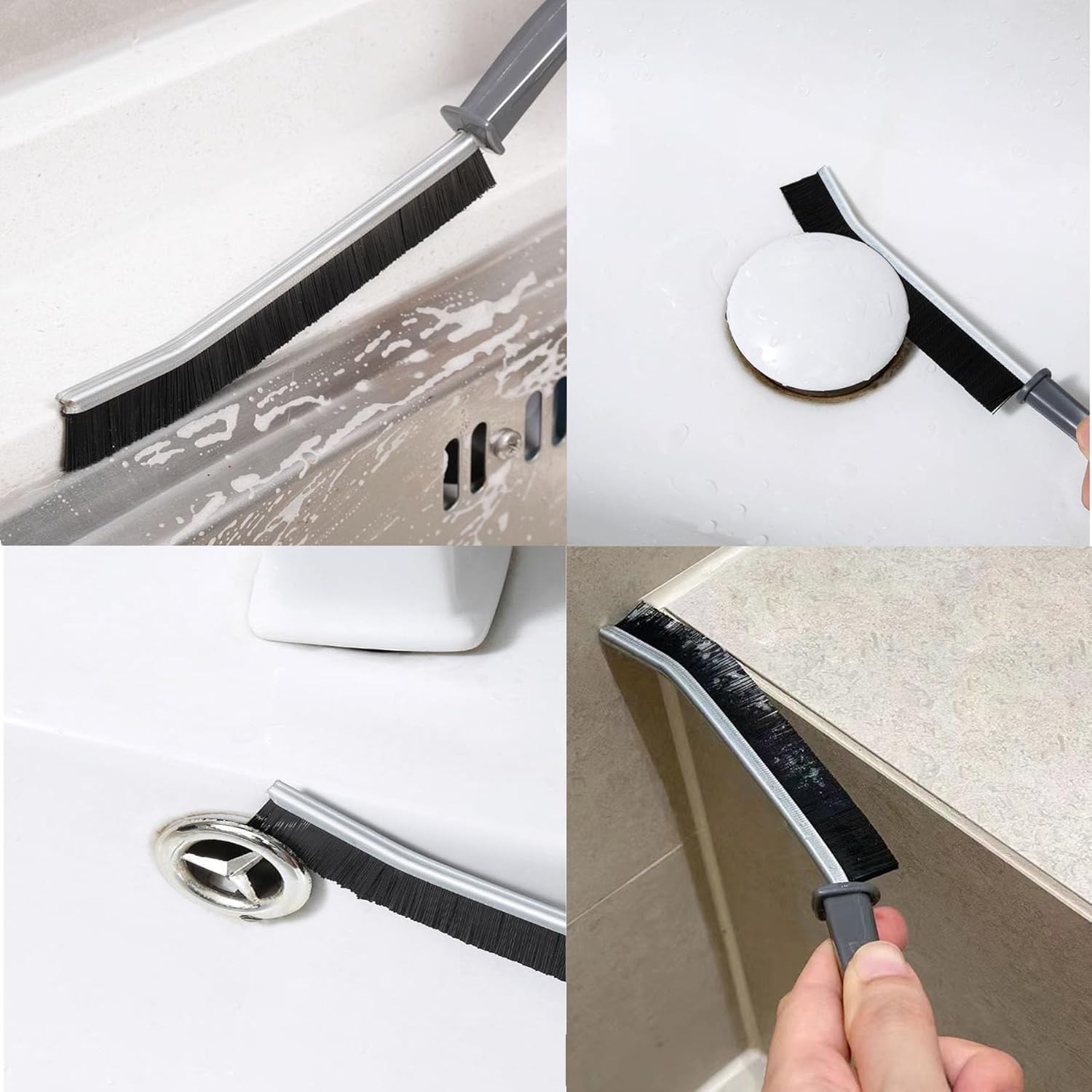 9 Pcs Hard Bristle Crevice Cleaning Brush Set
