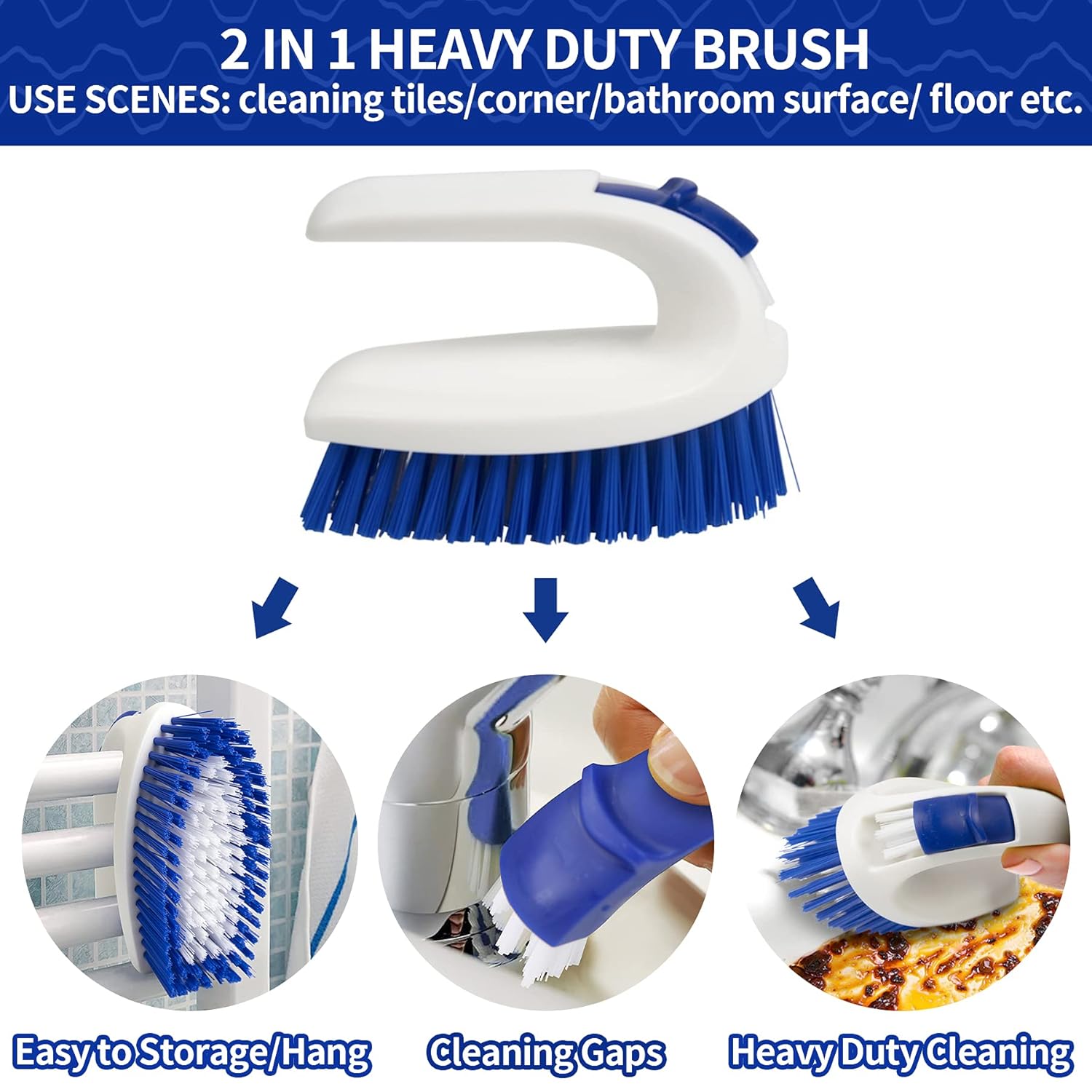 CELOX 5 Pack Deep Cleaning Brush Set with Hanging Holes