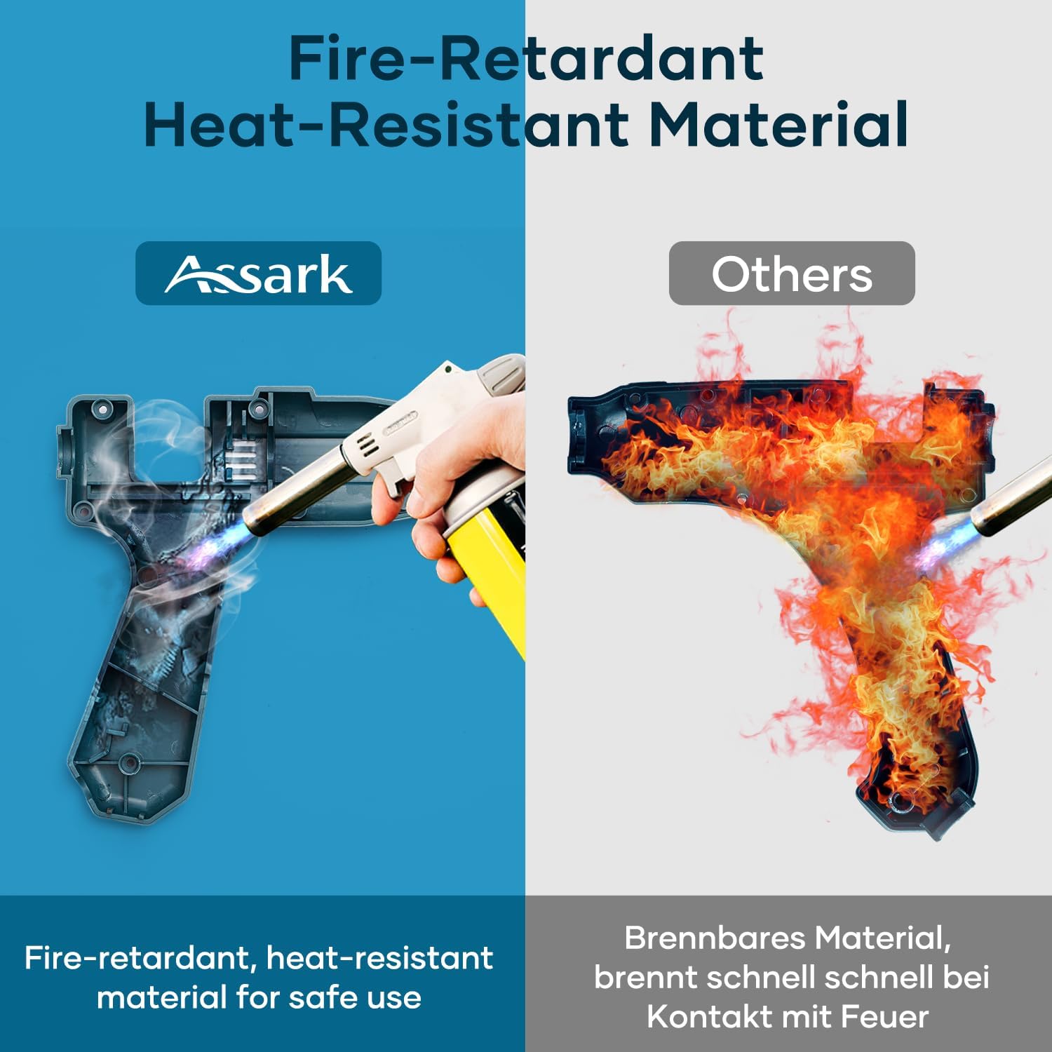 Assark Fireproof Hot Glue Gun 60100W Dual Power 1