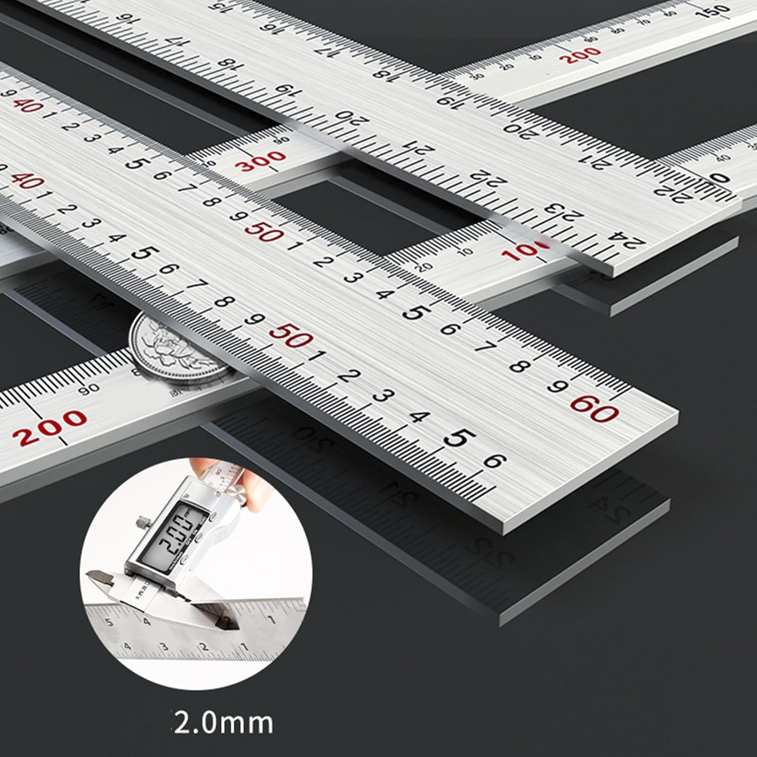 Stainless Steel Framing Square L Shape Ruler for Woodworking and Engineering