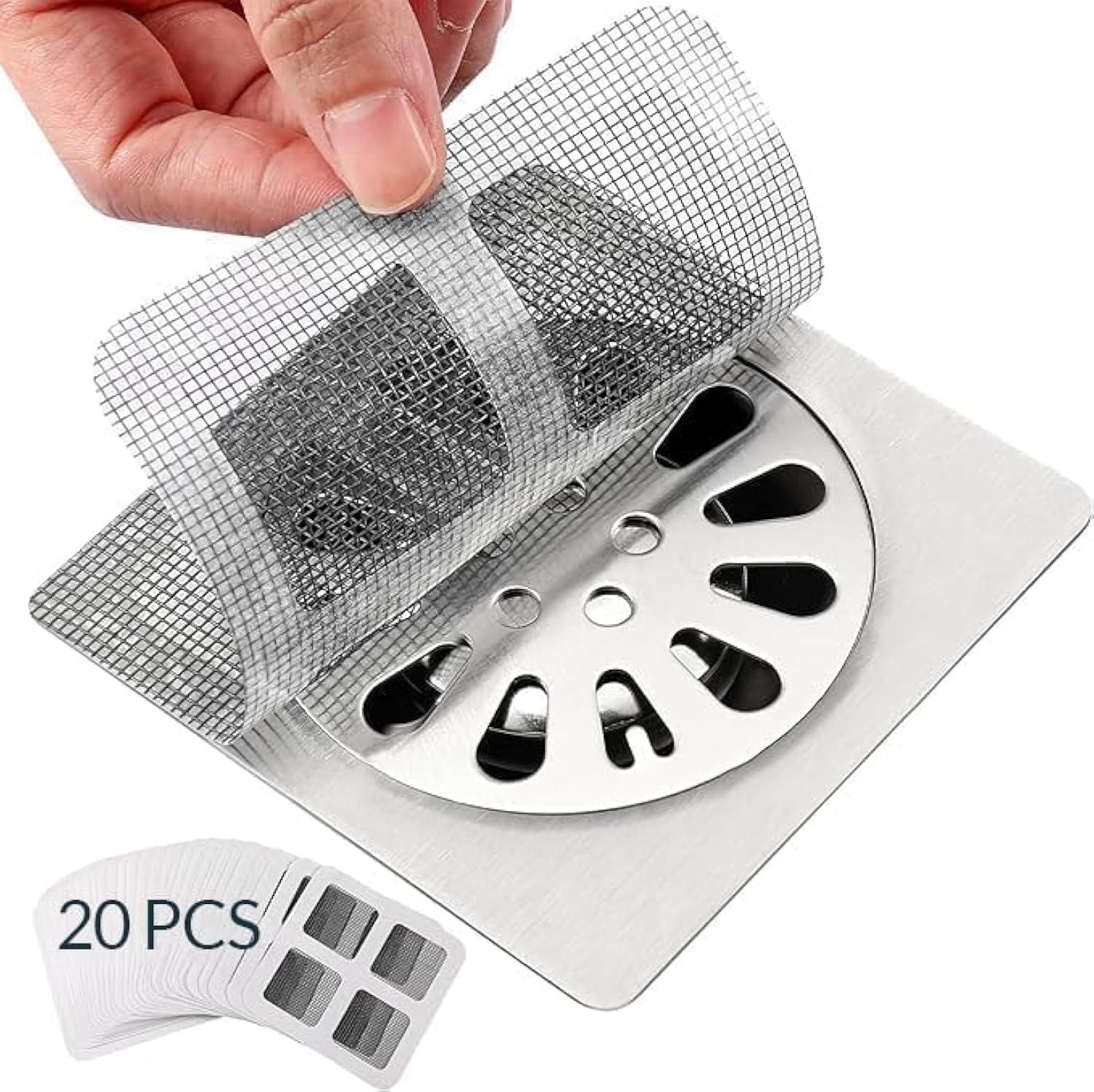 Duomilee 20 Pack Disposable Hair Catcher Stickers for Drains