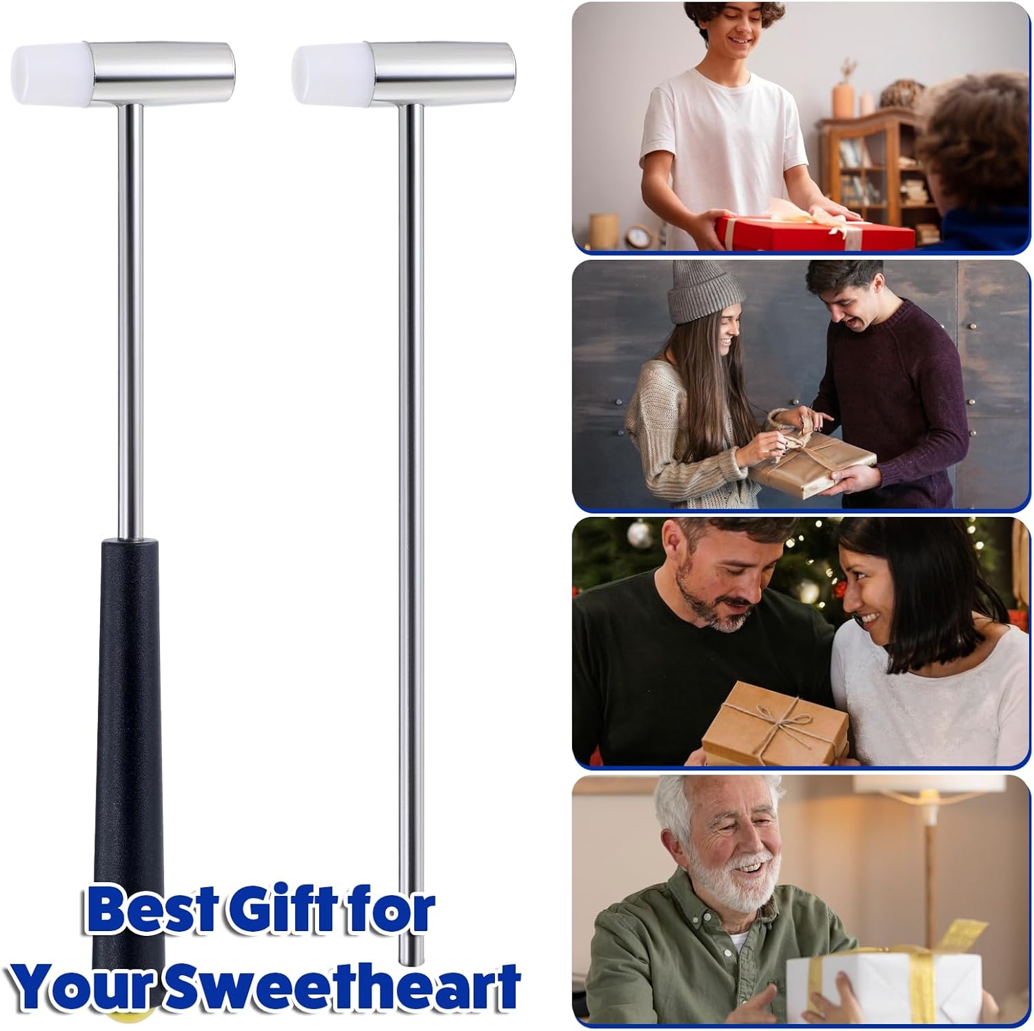Dual Head Mini Hammer Tool with Plastic and Metal Ends