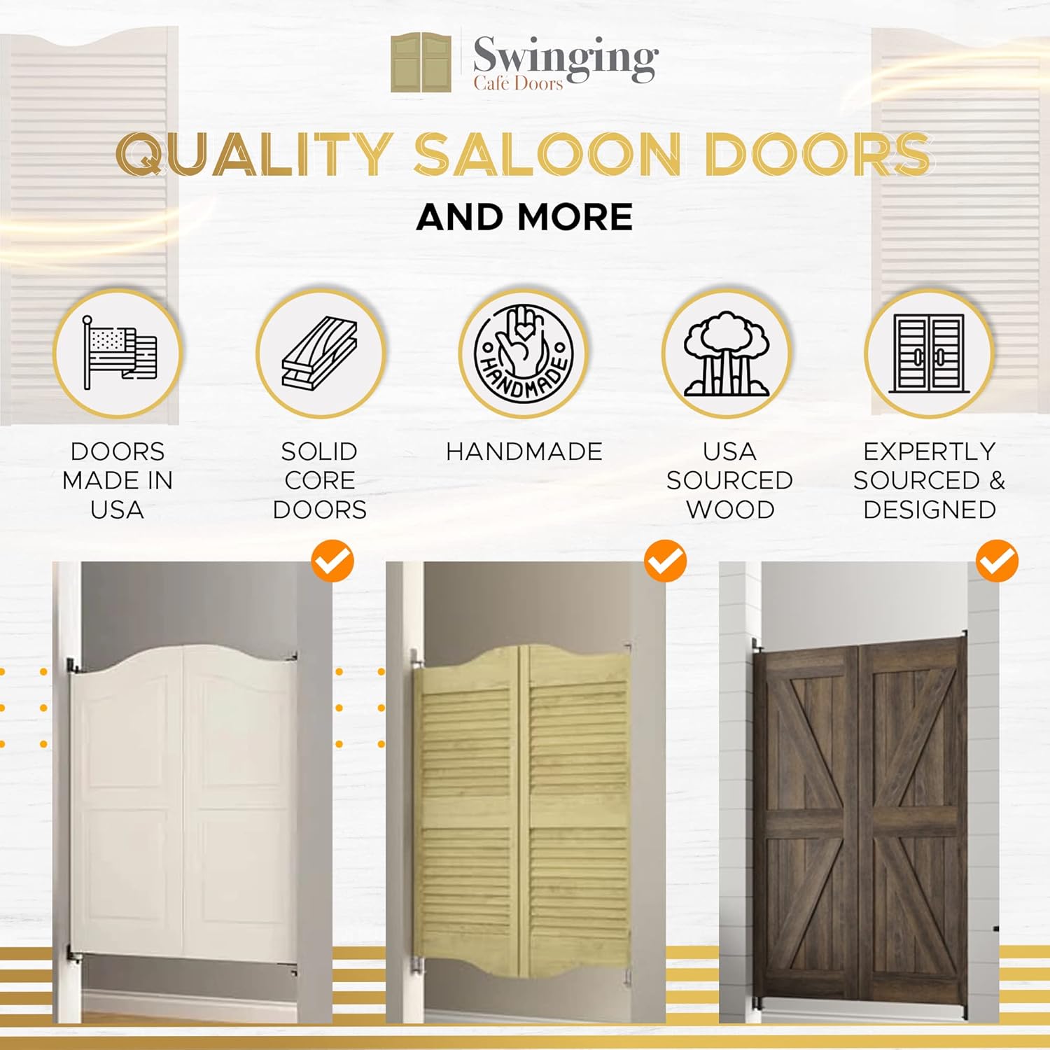 Swinging Louvered Door - 32x42 Solid Pine Wood Interior Door