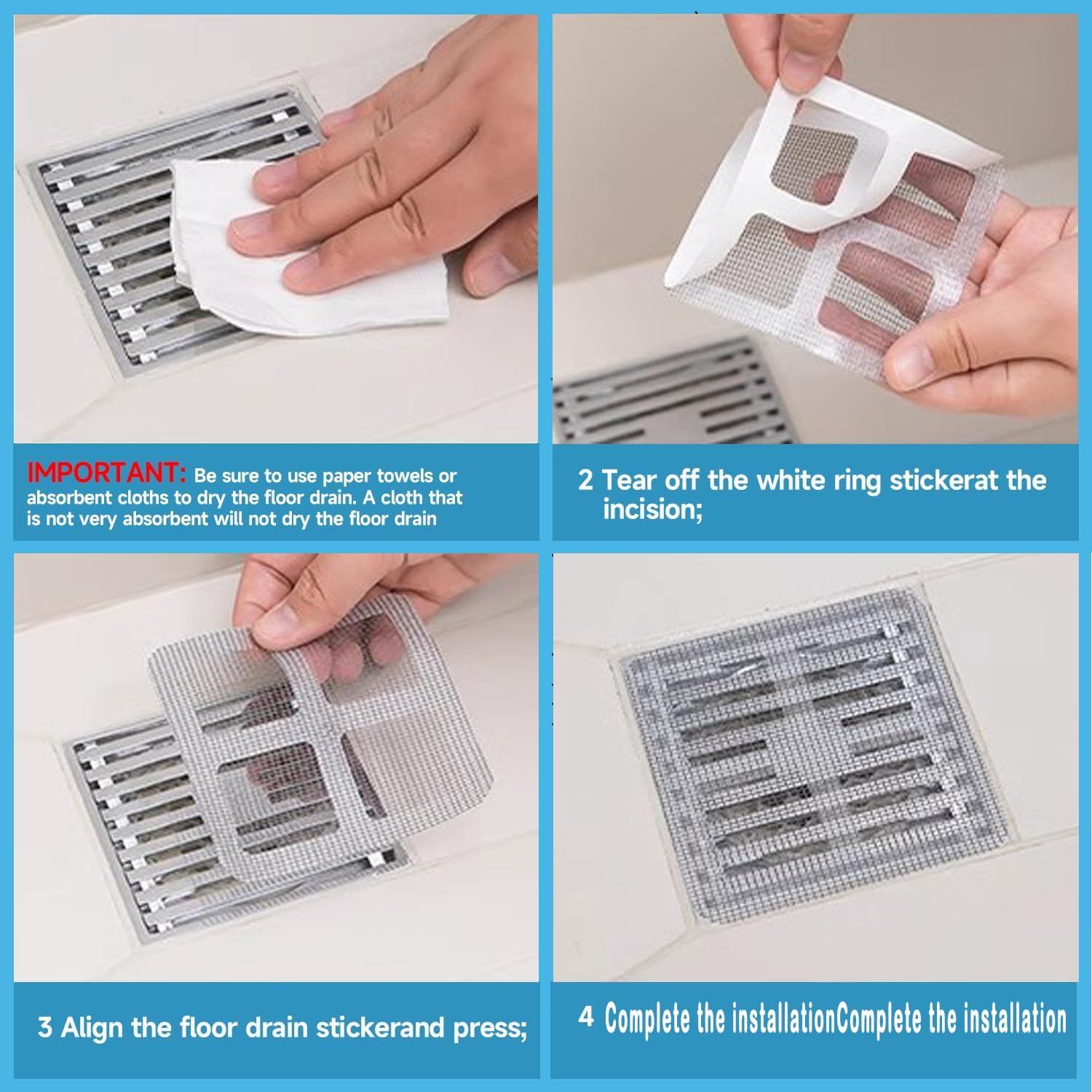 30PCS Disposable Shower Hair Catcher for Bathroom Sink and Drain