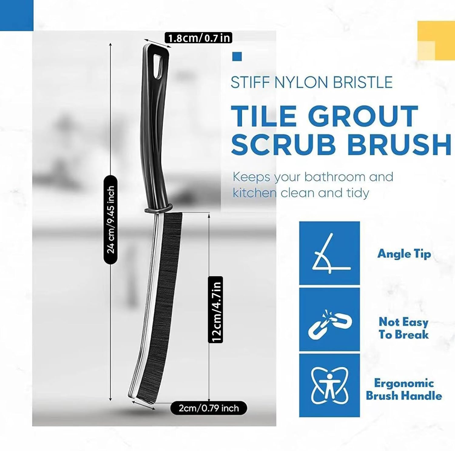 Hiyniaz 3Pcs Crevice Cleaning Brush Tool Set