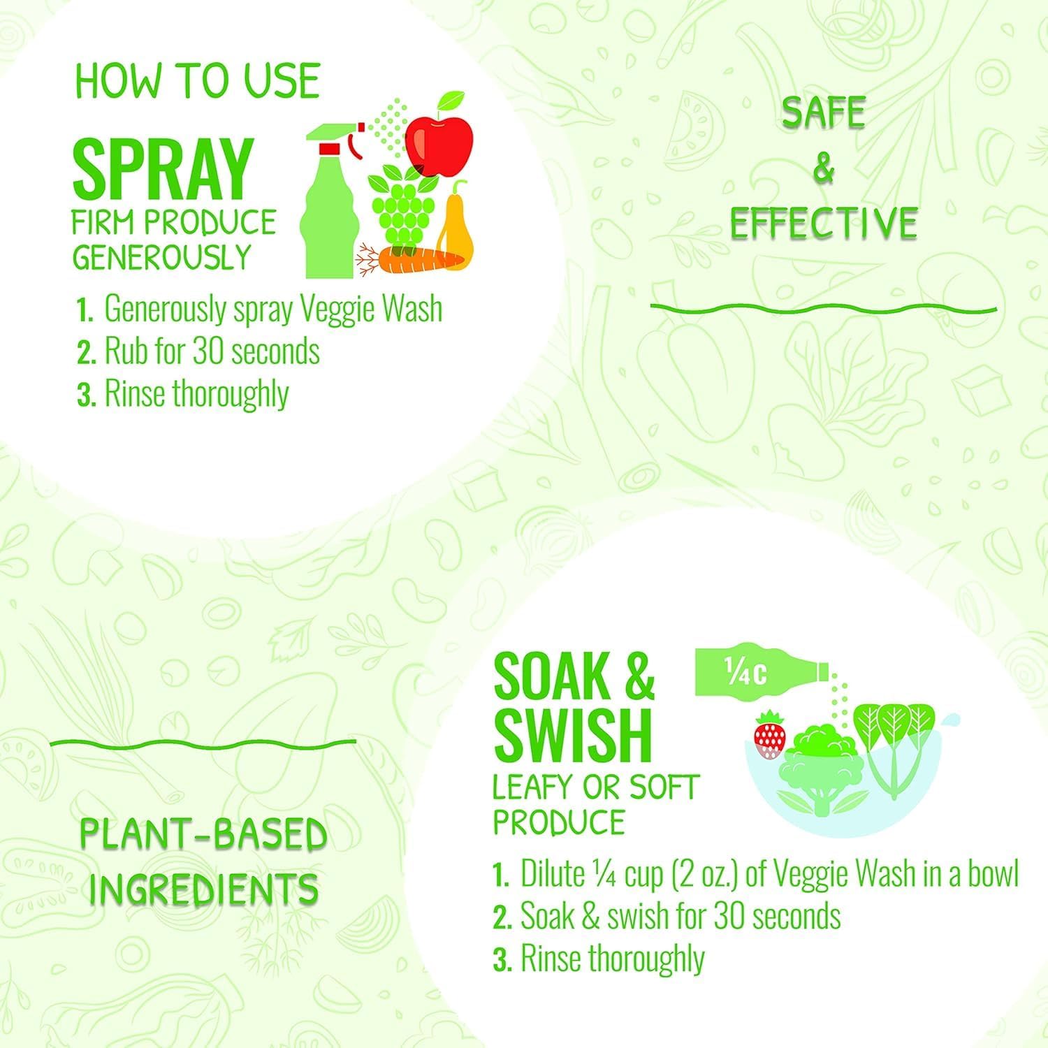 Veggie Wash Organic Fruit and Veggie Cleaner 16 Fl Oz Pack of 3