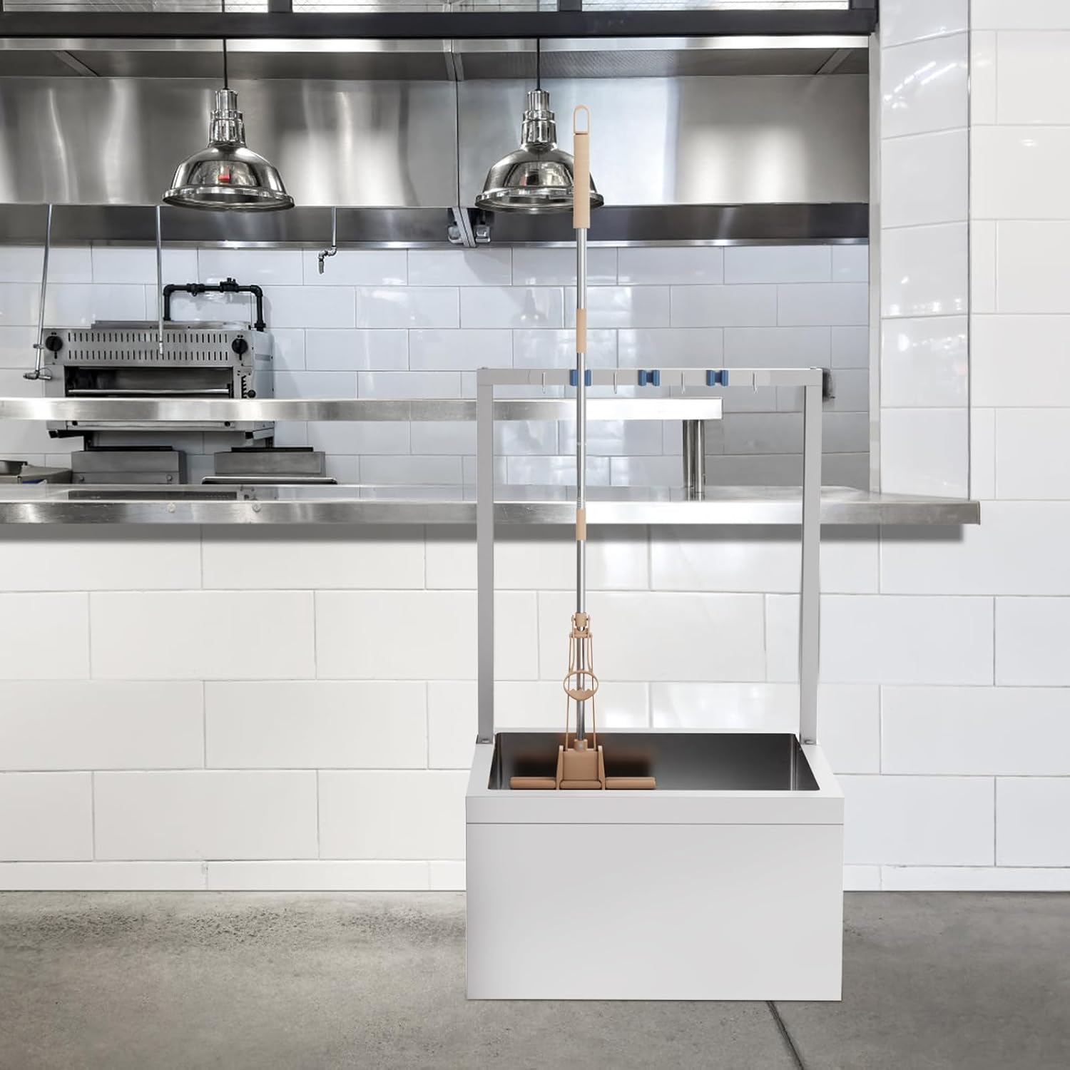 Tongmo Stainless Steel Mop Sink with Tool Rack
