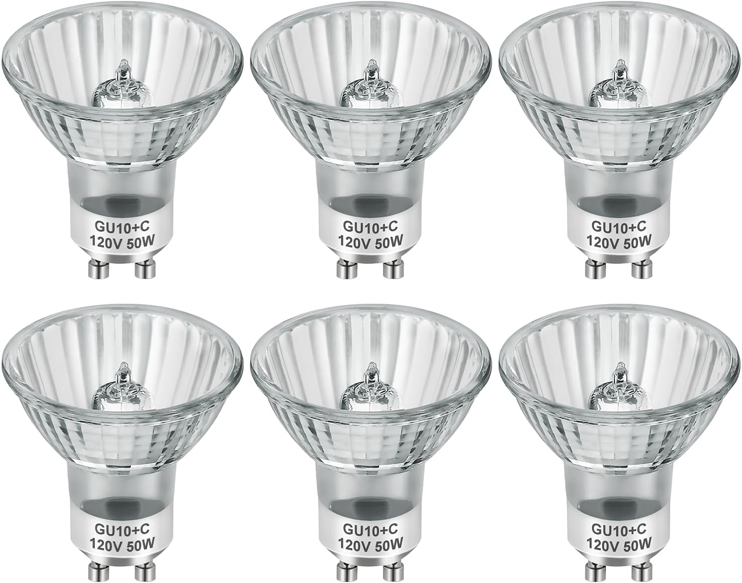 SerBion GU10 50W Halogen Bulbs Warm White 2700K Pack of 6