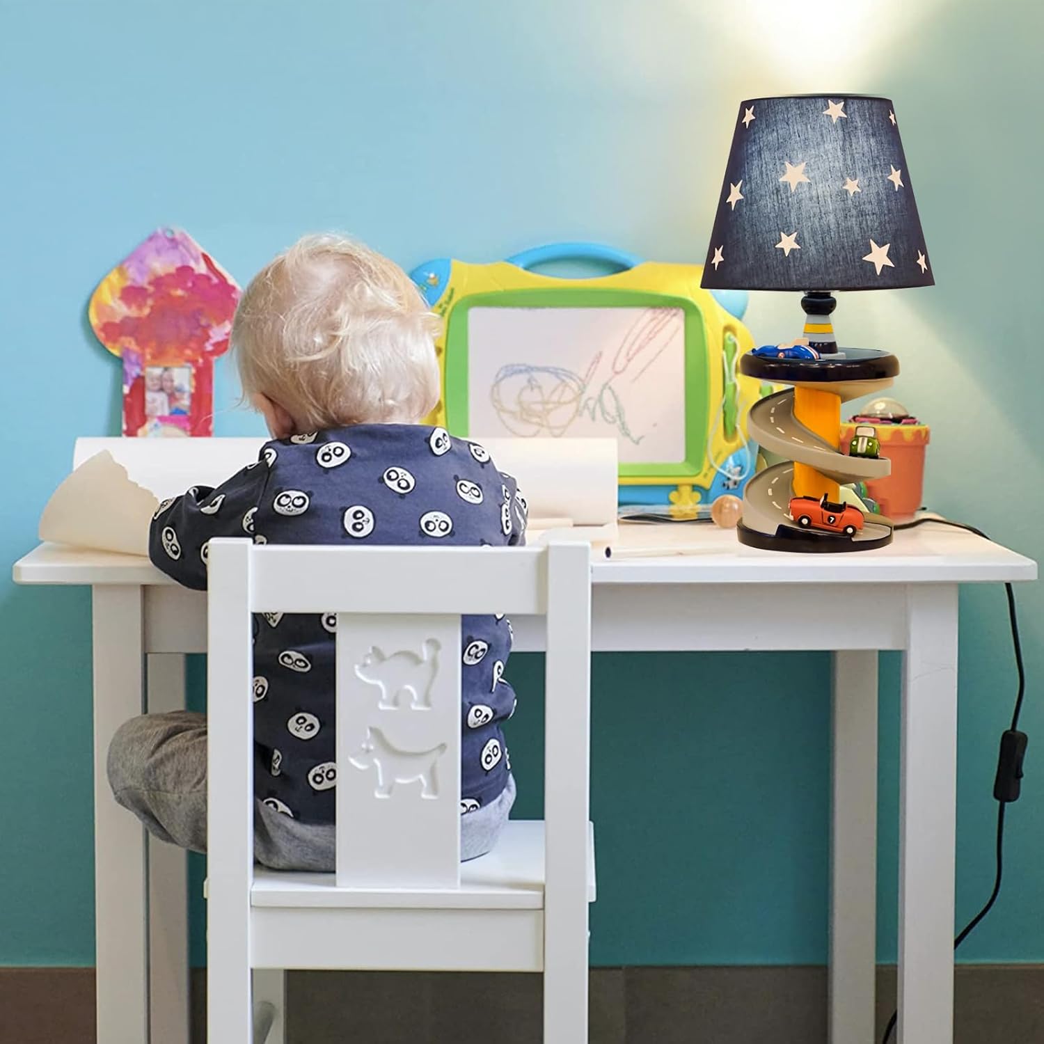 Adorable Racing Car Style Kids Desk Lamp with LED Bulb
