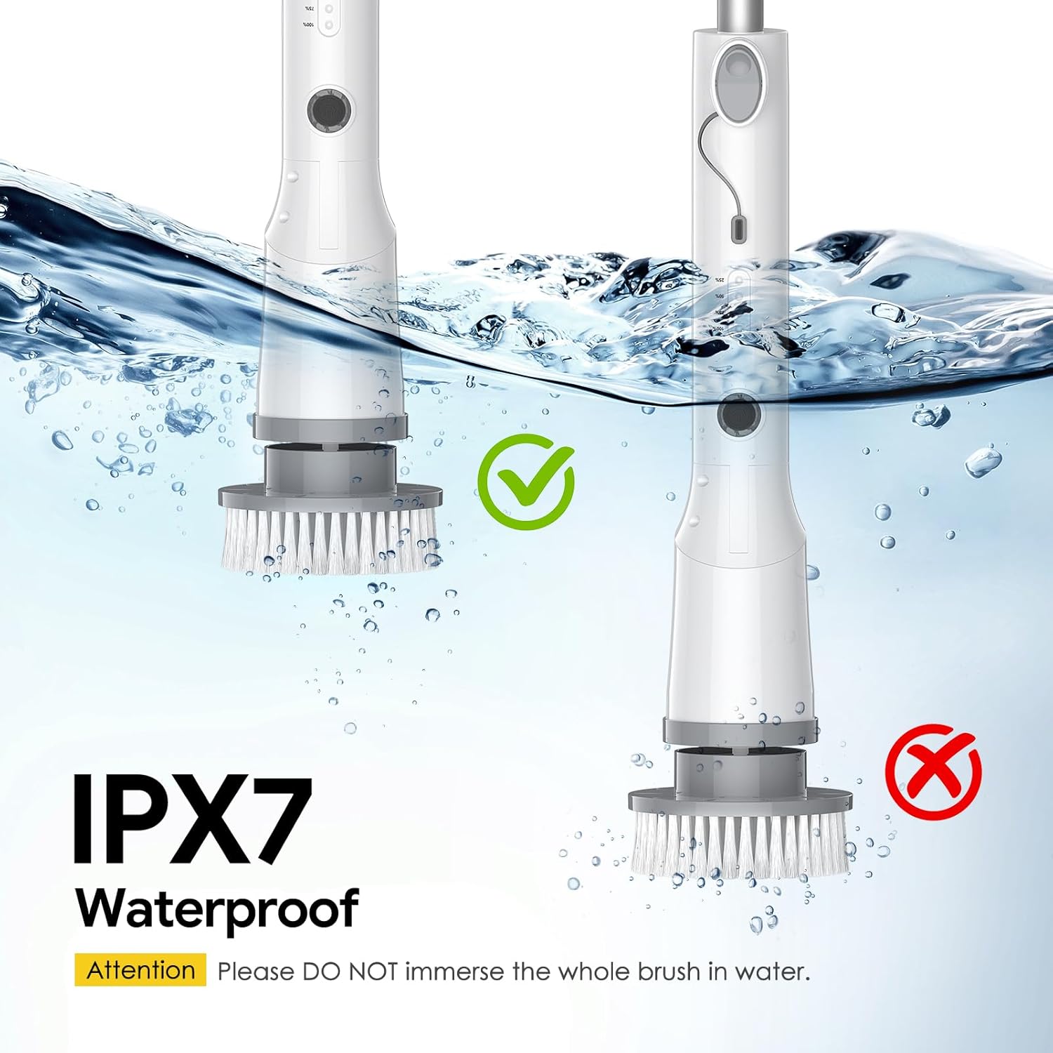 Sorpci Electric Spin Scrubber with 7 Brush Heads and 3 Speeds