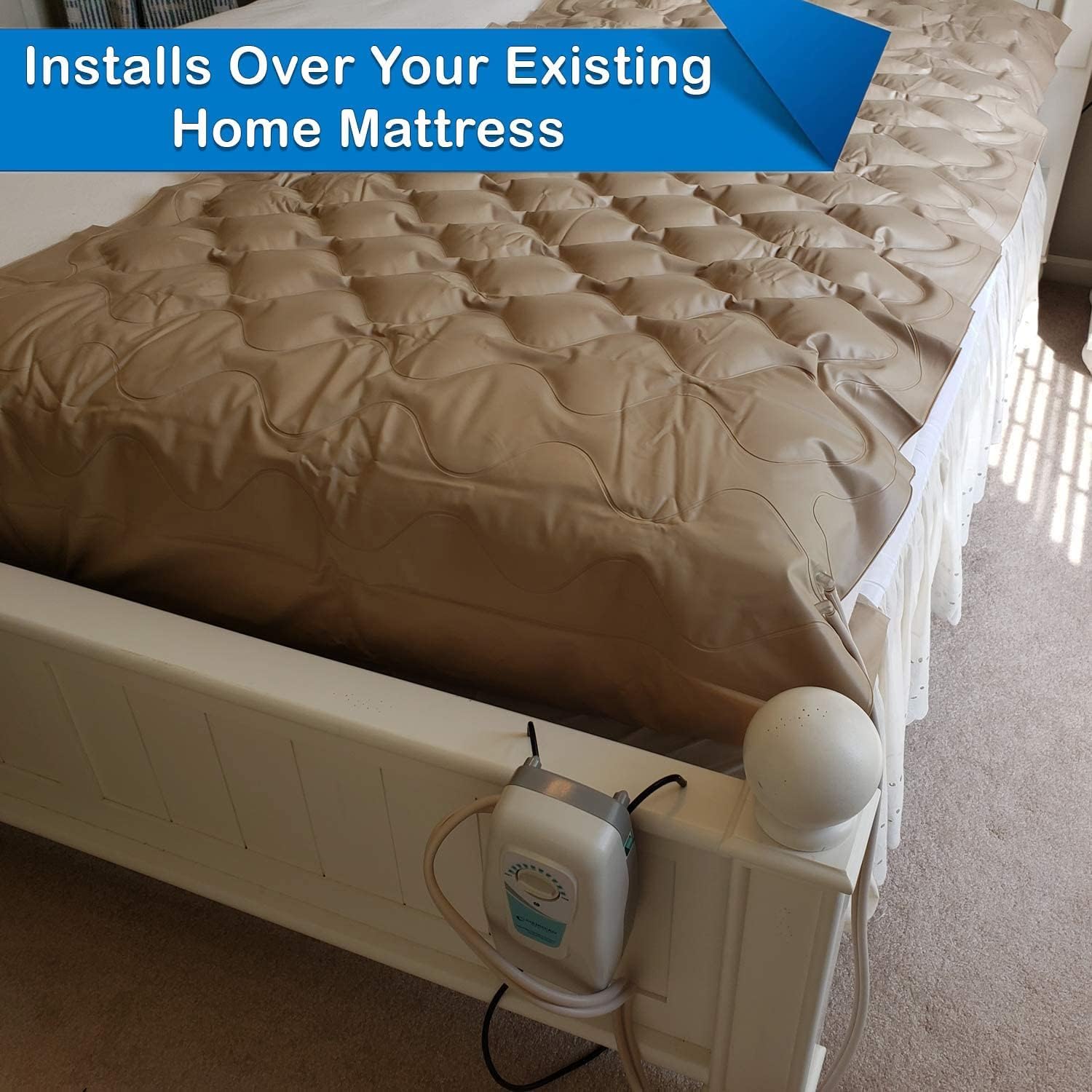 Carex Alternating Air Pressure Mattress Pad with Electric Pump