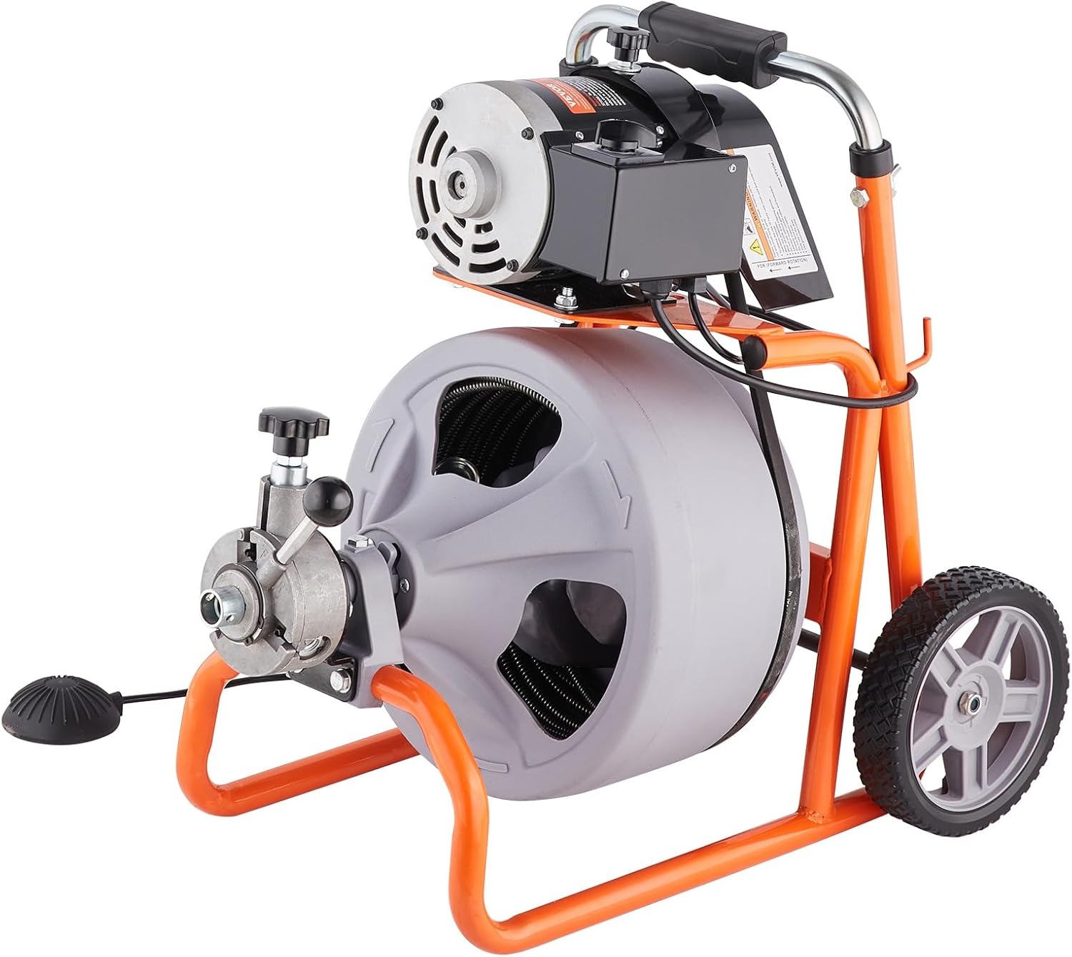VEVOR 100FT Electric Pipe Cleaning Machine with 38 Steel Cable