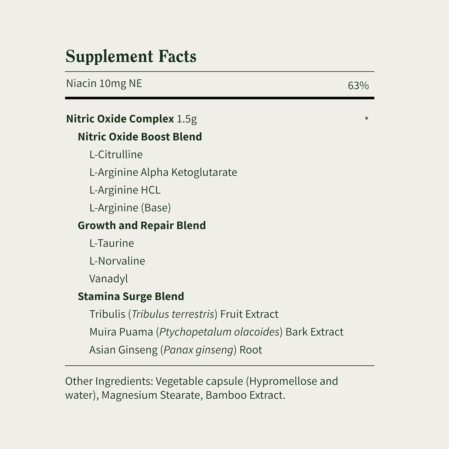 Snap Supplements Nitric Oxide Booster 60 Capsules