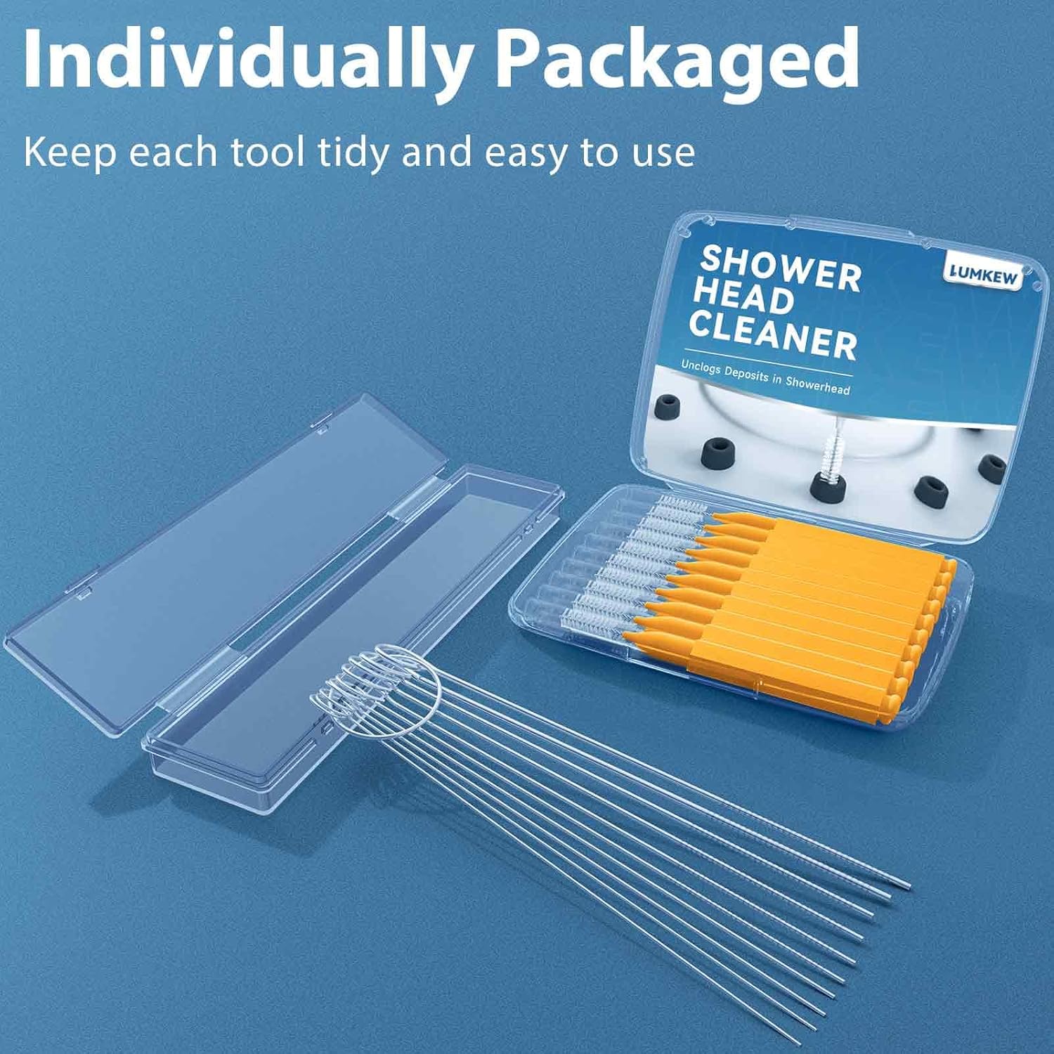 Lumkew Shower Head Cleaner Tool with 10 Picks and 3D Printer Brush