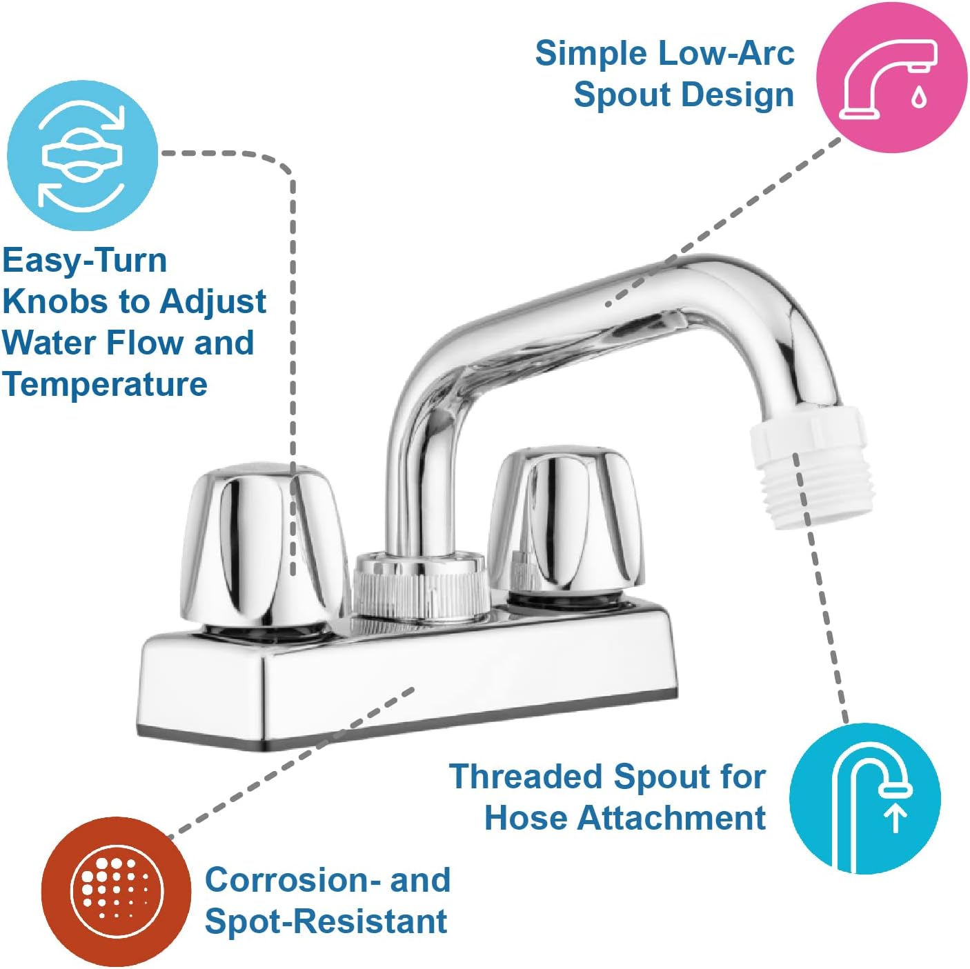 Pacific Bay Lynden Laundry Faucet with Swivel Spout