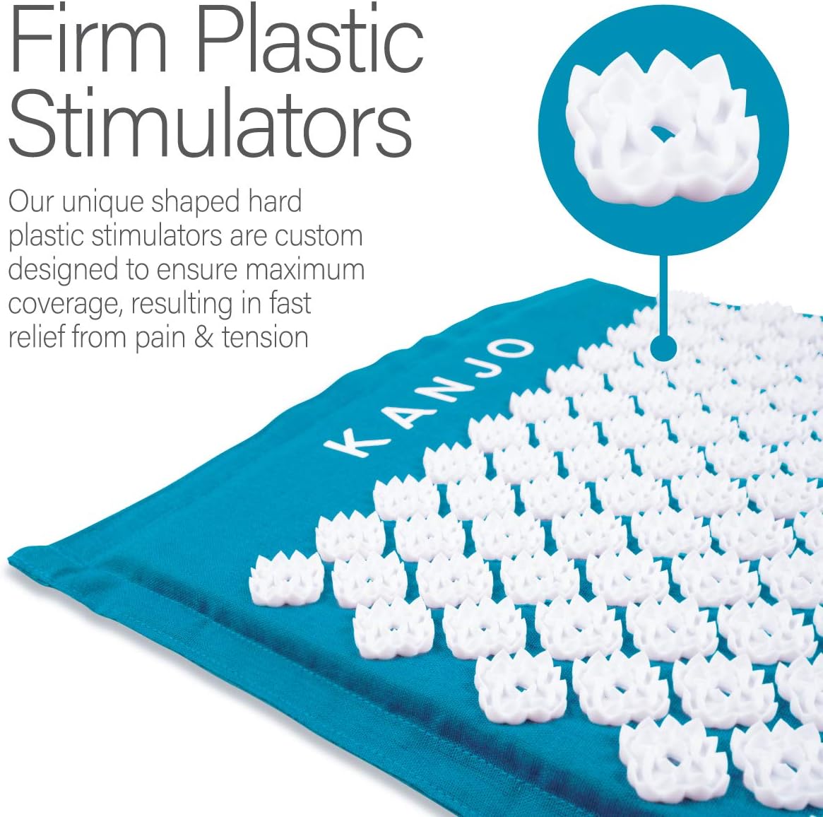 Kanjo Acupressure Mat Pillow Set for Back and Neck Pain Relief
